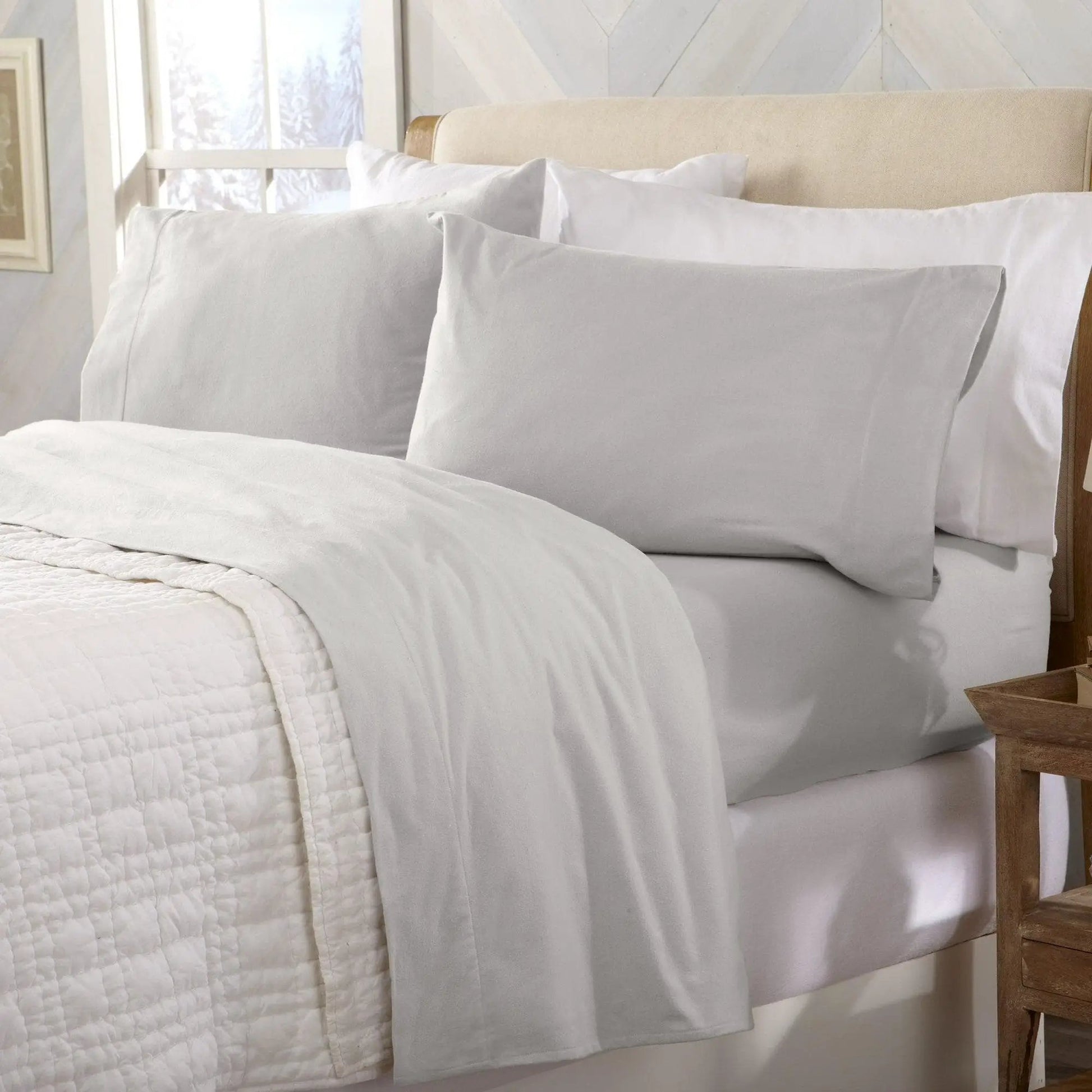 Cotton Solid Flannel Sheet - Nordic Collection from PriceLows™