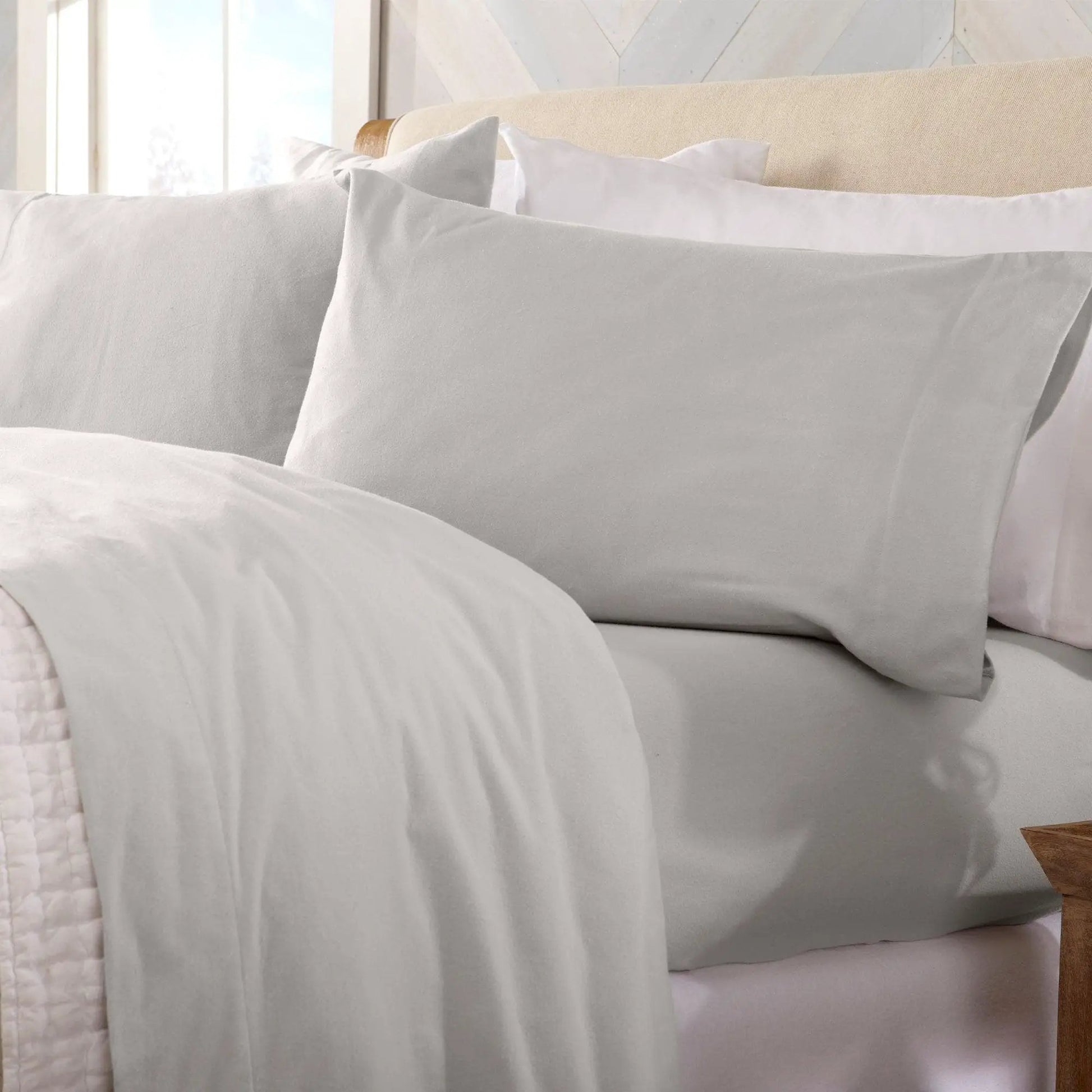 Cotton Solid Flannel Sheet - Nordic Collection from PriceLows™
