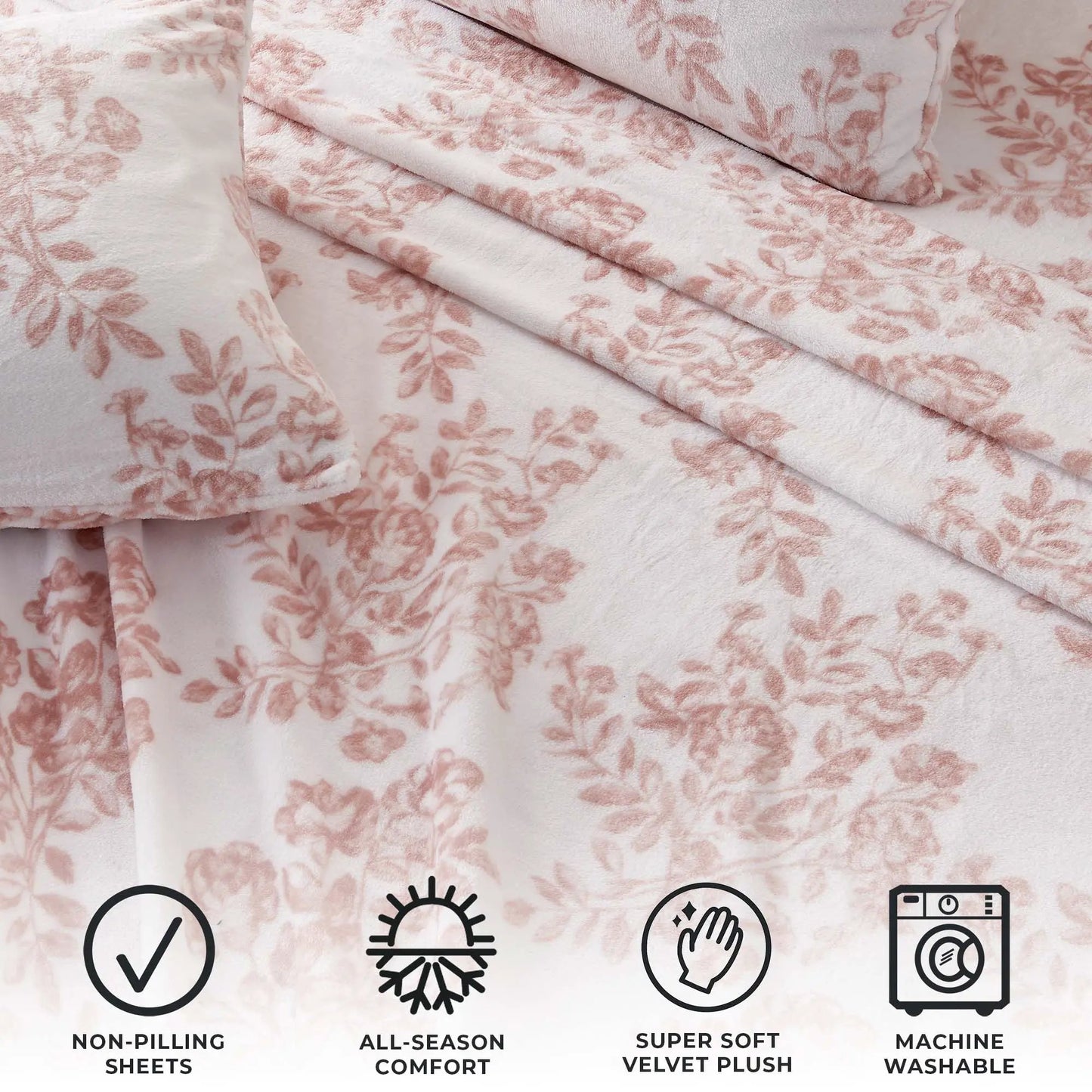 Printed Plush Sheet - Velvet Luxe Collection from PriceLows™