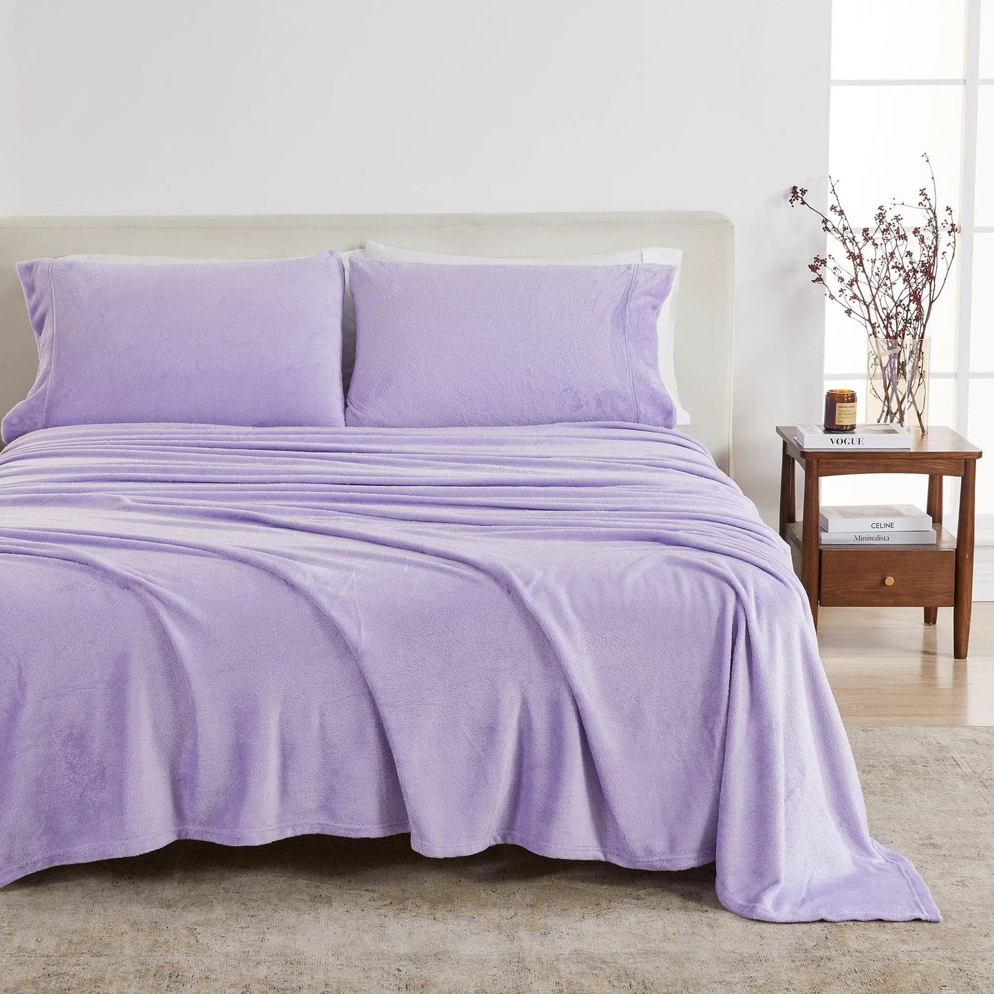 Solid Plush Sheet - Velvet Luxe Collection from PriceLows™