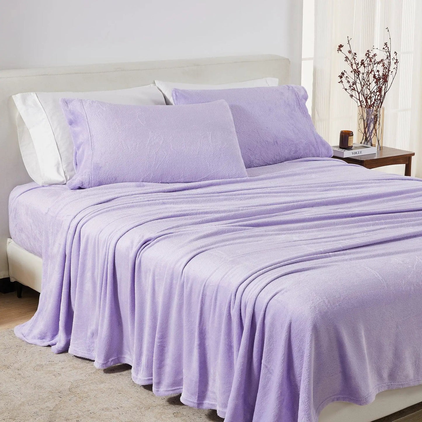 Solid Plush Sheet - Velvet Luxe Collection from PriceLows™