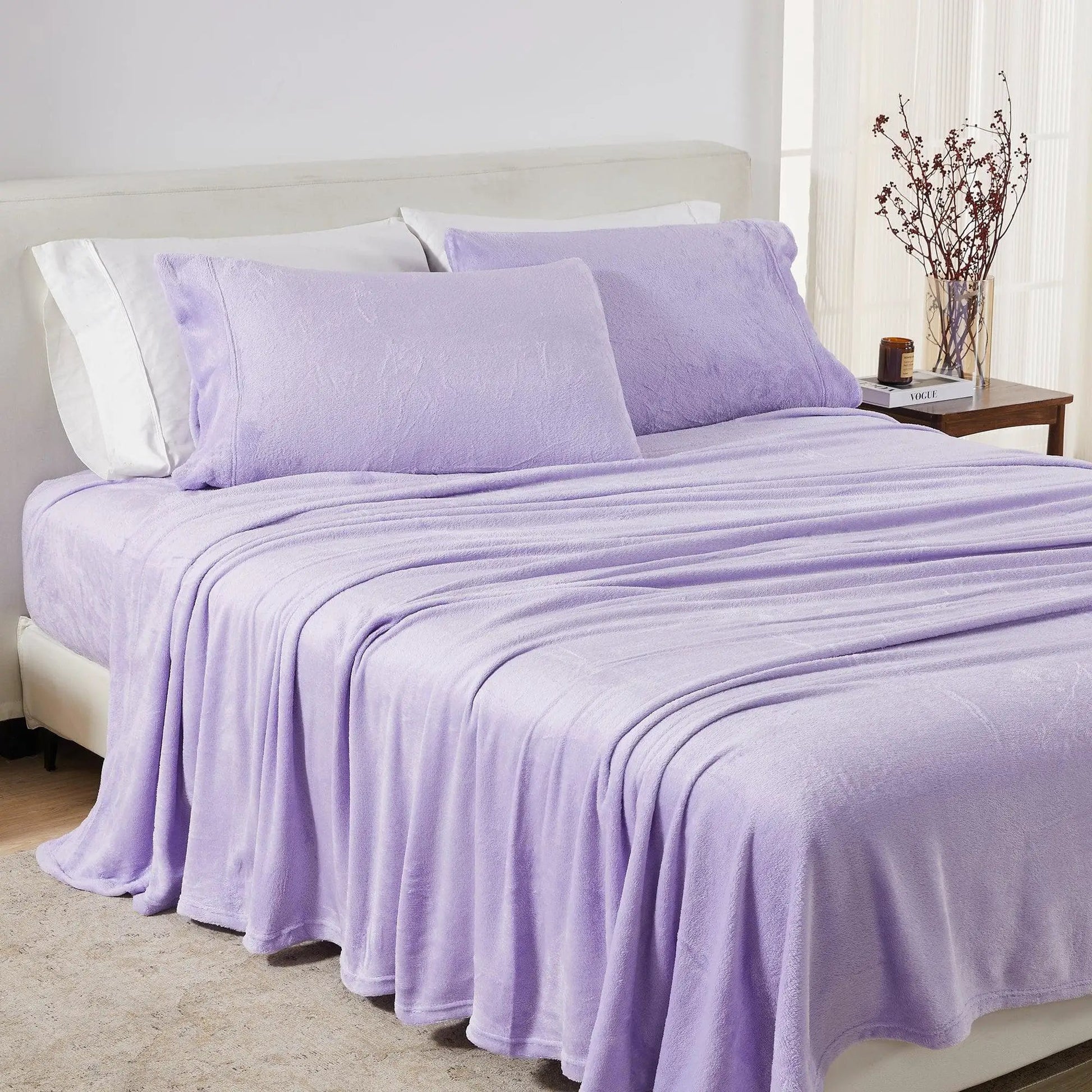 Solid Plush Sheet - Velvet Luxe Collection from PriceLows™