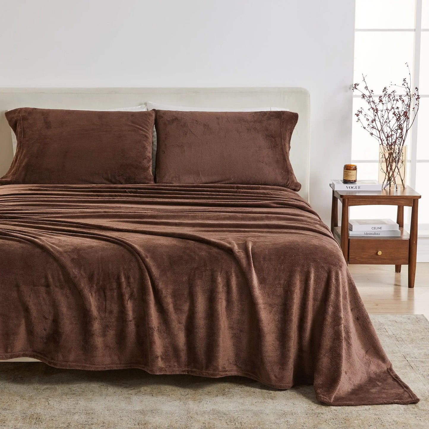 Solid Plush Sheet - Velvet Luxe Collection from PriceLows™