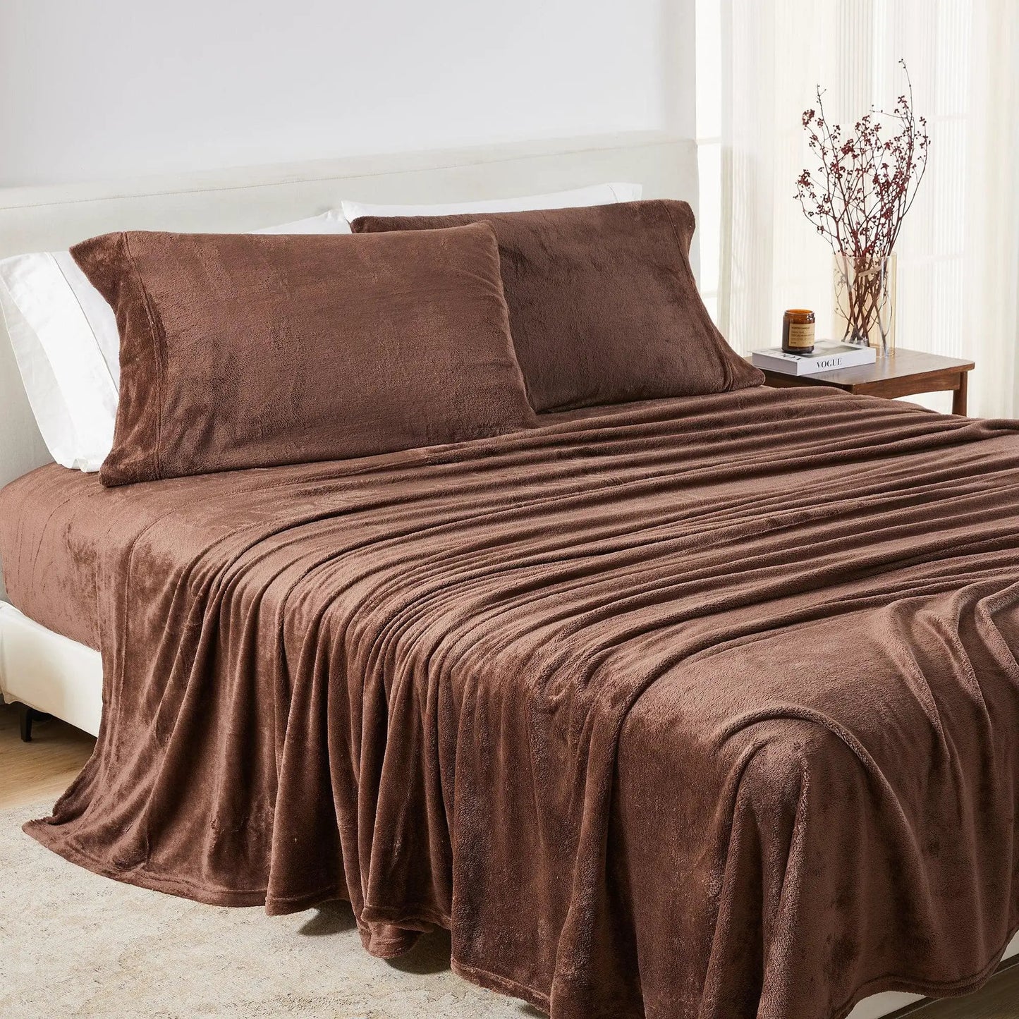 Solid Plush Sheet - Velvet Luxe Collection from PriceLows™