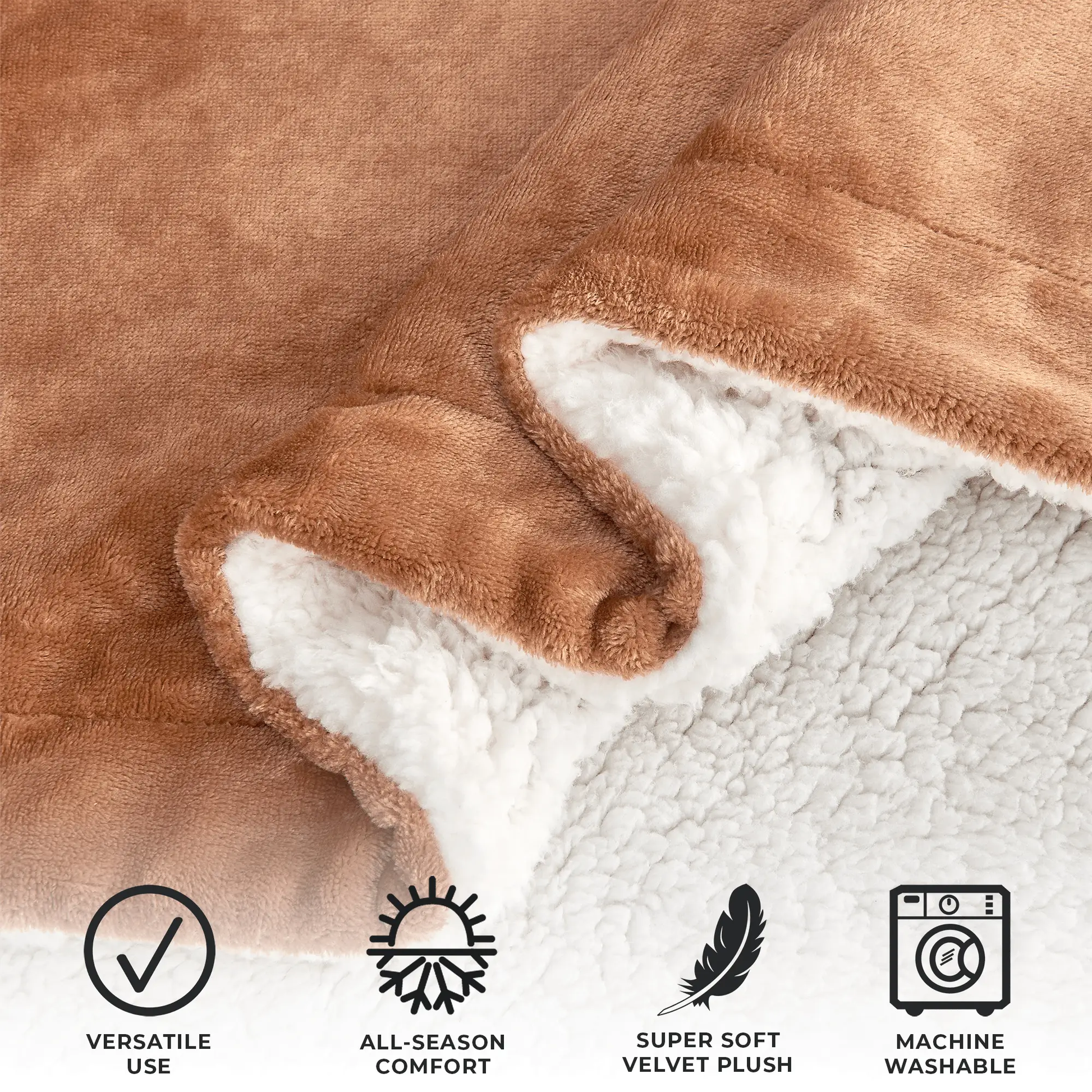 Velvet Plush Sherpa Luxury Bed Blanket - Kinsley Collection from PriceLows™