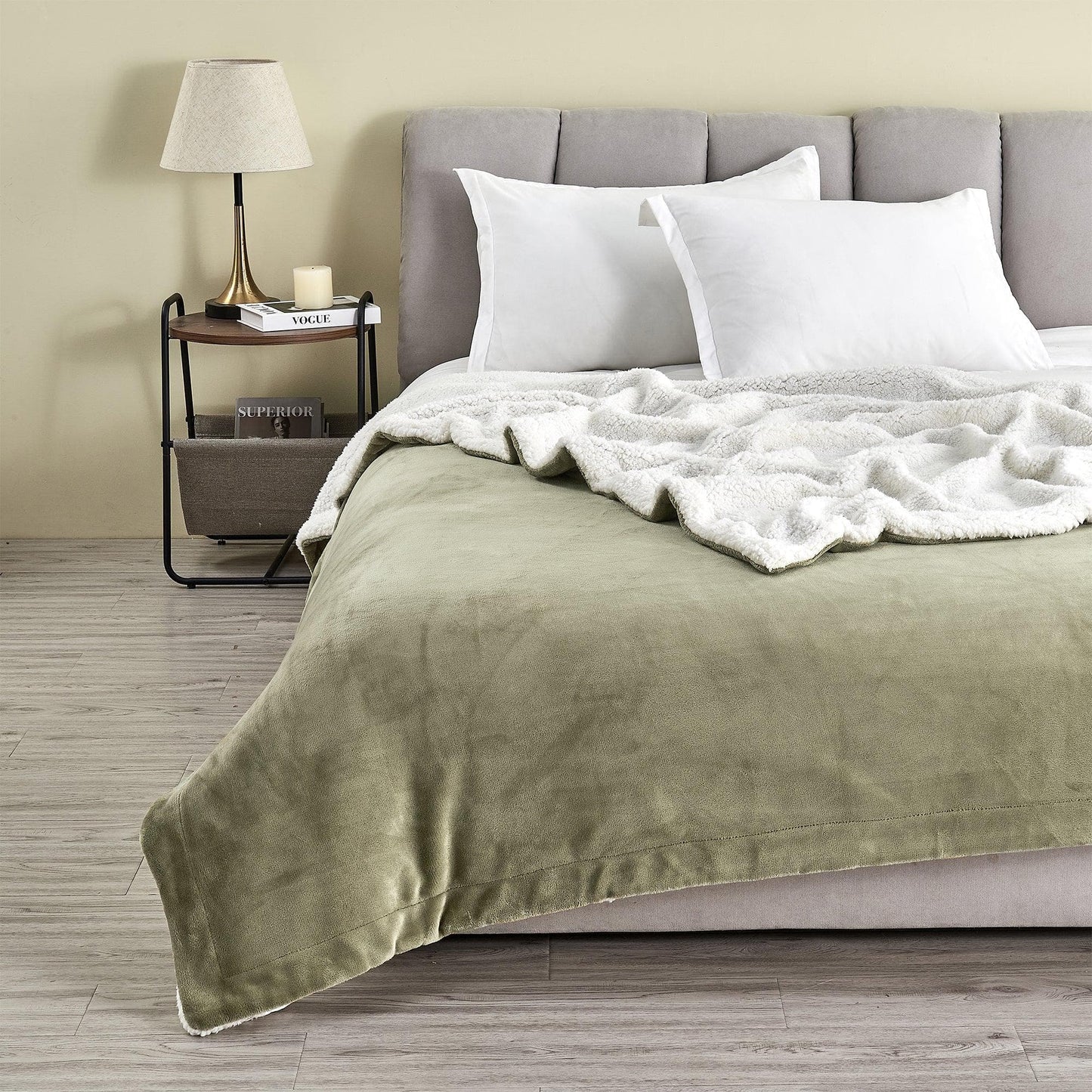Velvet Plush Sherpa Luxury Bed Blanket - Kinsley Collection from PriceLows™