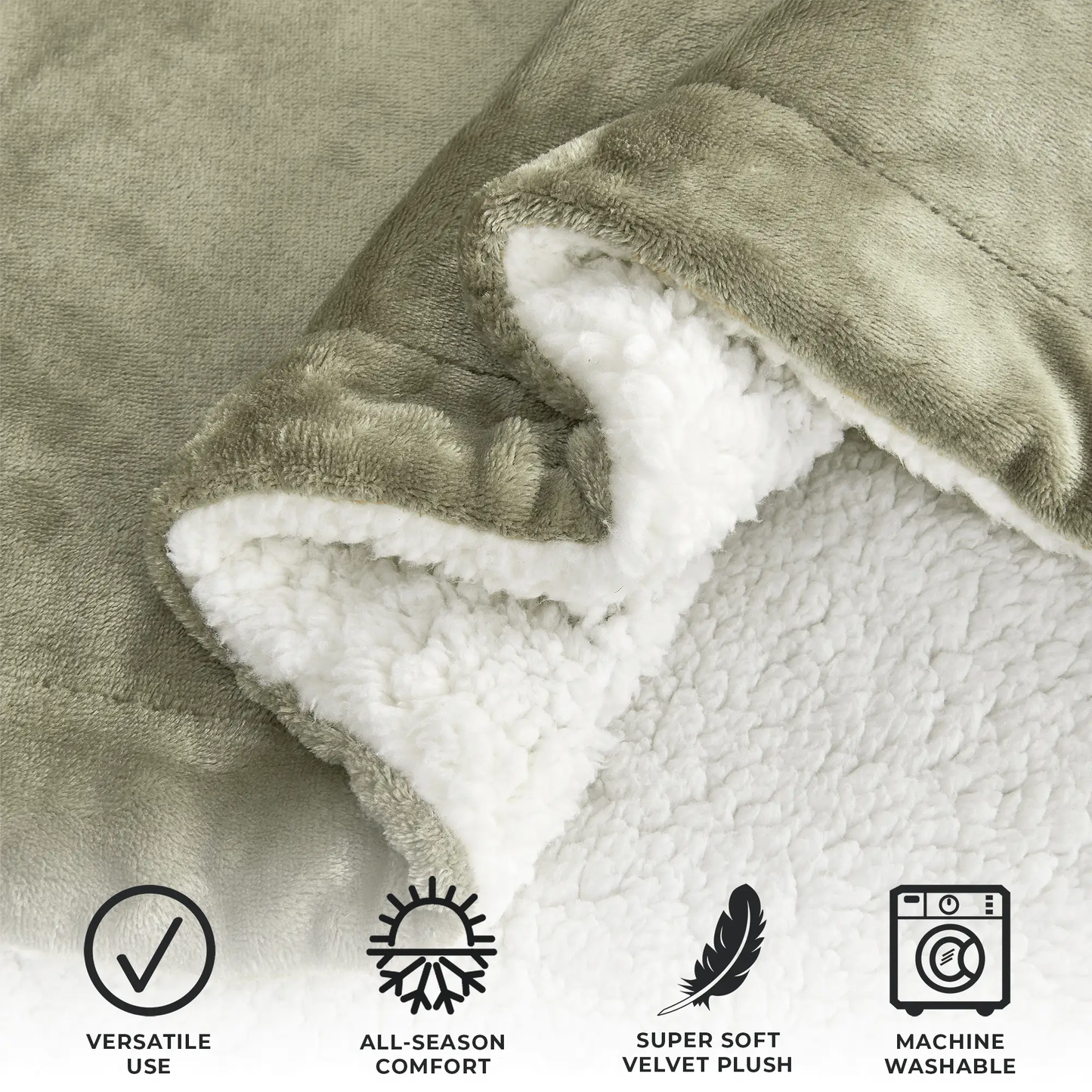 Velvet Plush Sherpa Luxury Bed Blanket - Kinsley Collection from PriceLows™