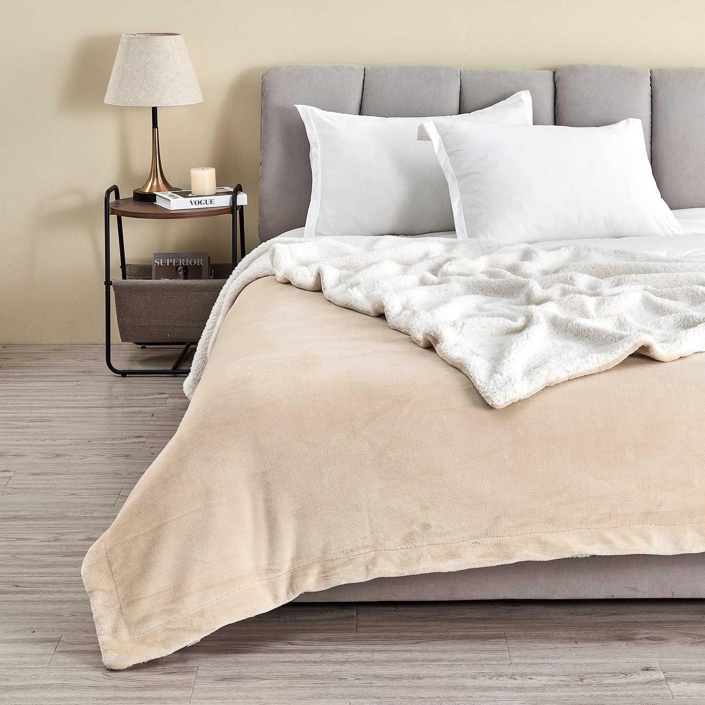 Velvet Plush Sherpa Luxury Bed Blanket - Kinsley Collection from PriceLows™