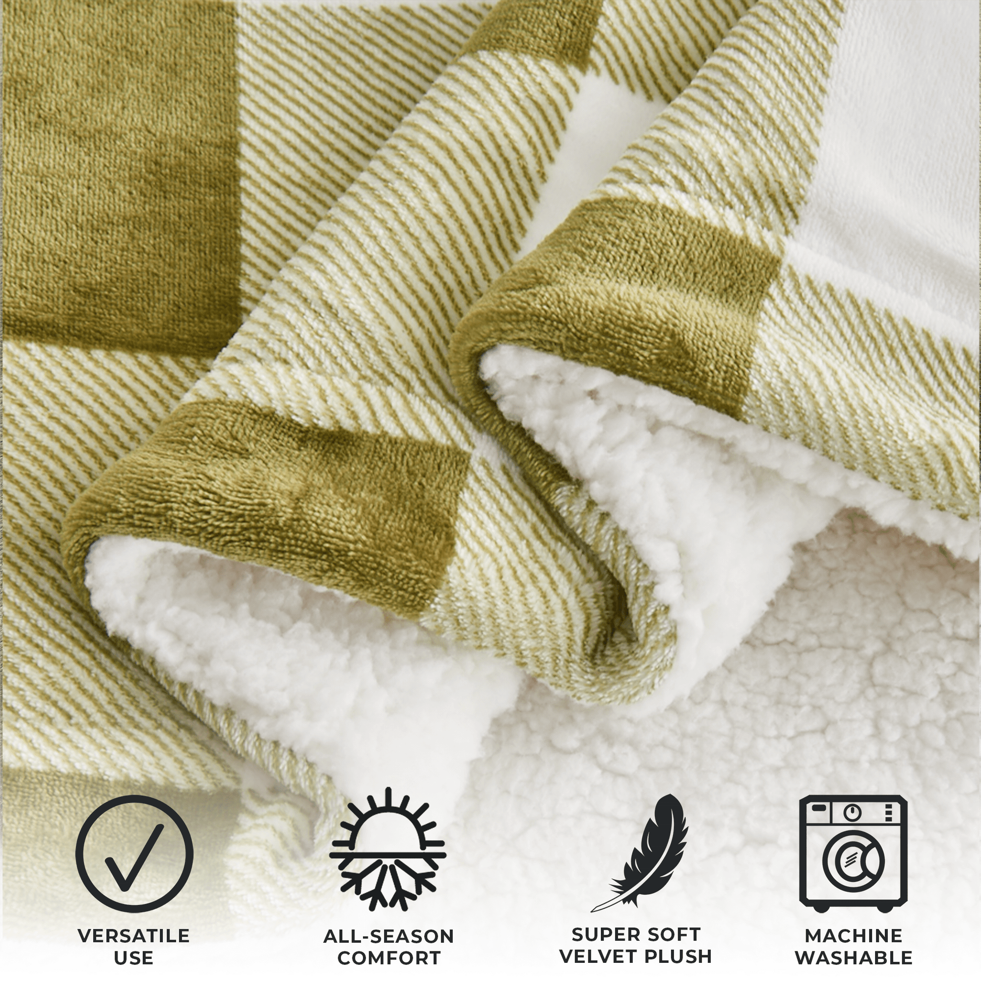 Velvet Plush Sherpa Luxury Bed Blanket - Kinsley Collection from PriceLows™