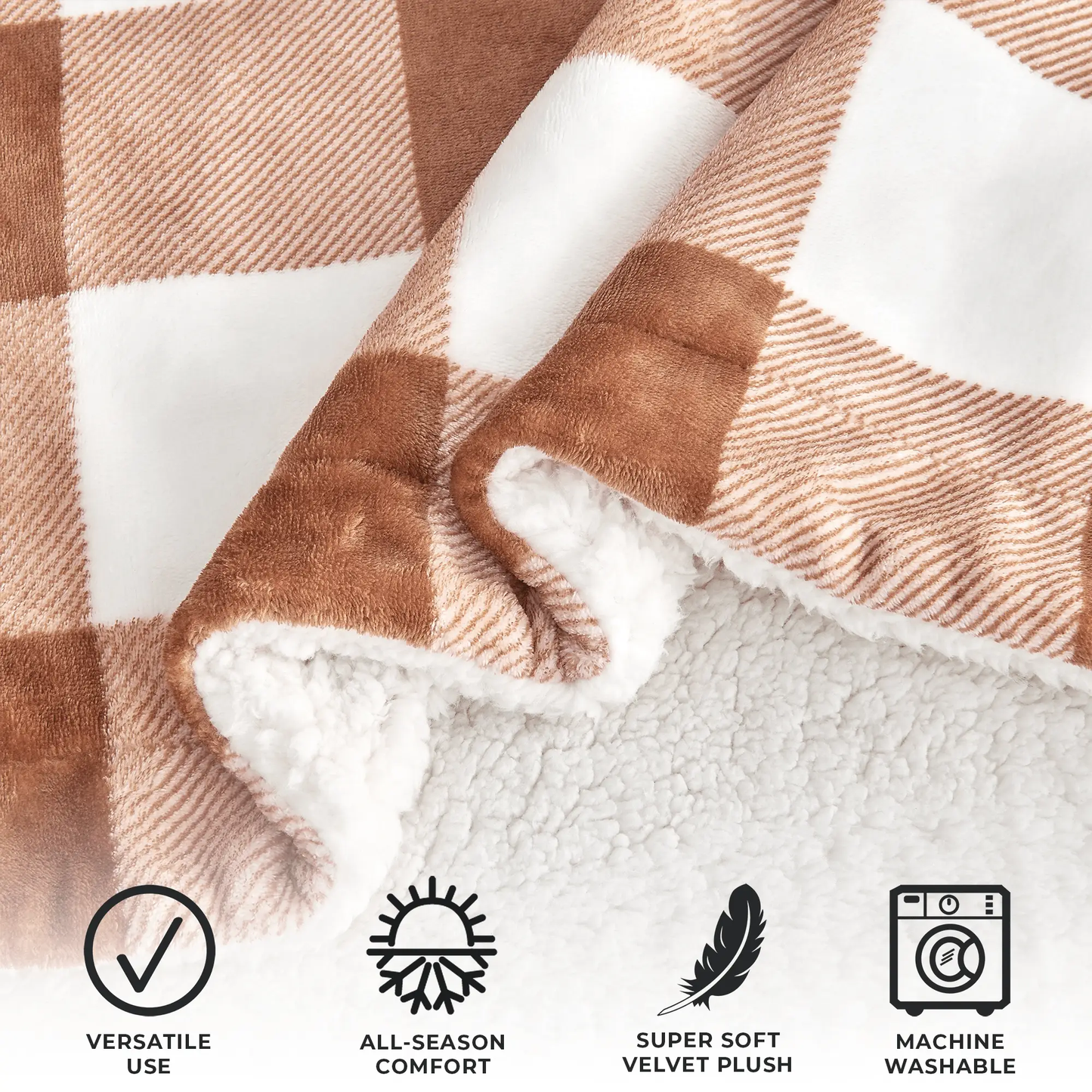 Velvet Plush Sherpa Luxury Bed Blanket - Kinsley Collection from PriceLows™