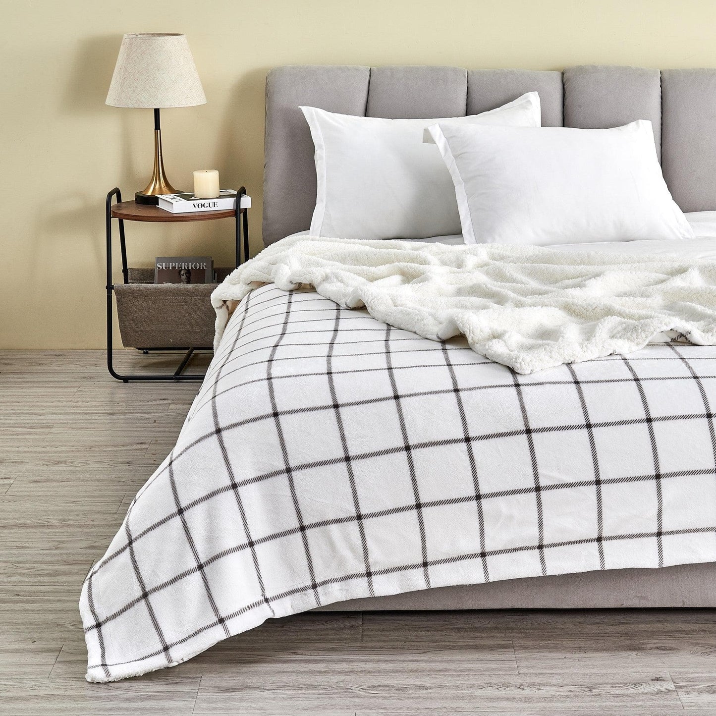 Velvet Plush Sherpa Luxury Bed Blanket - Kinsley Collection from PriceLows™