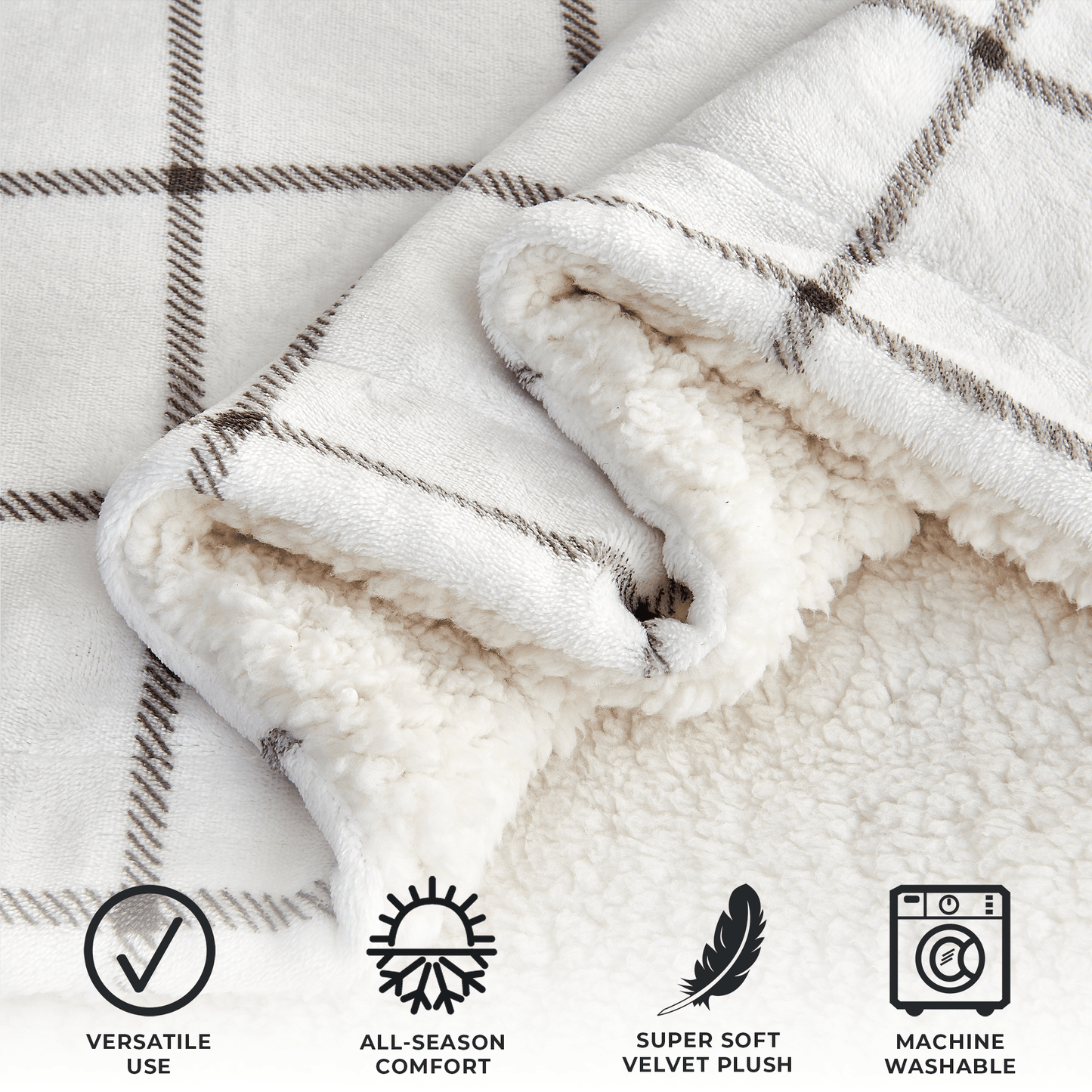 Velvet Plush Sherpa Luxury Bed Blanket - Kinsley Collection from PriceLows™
