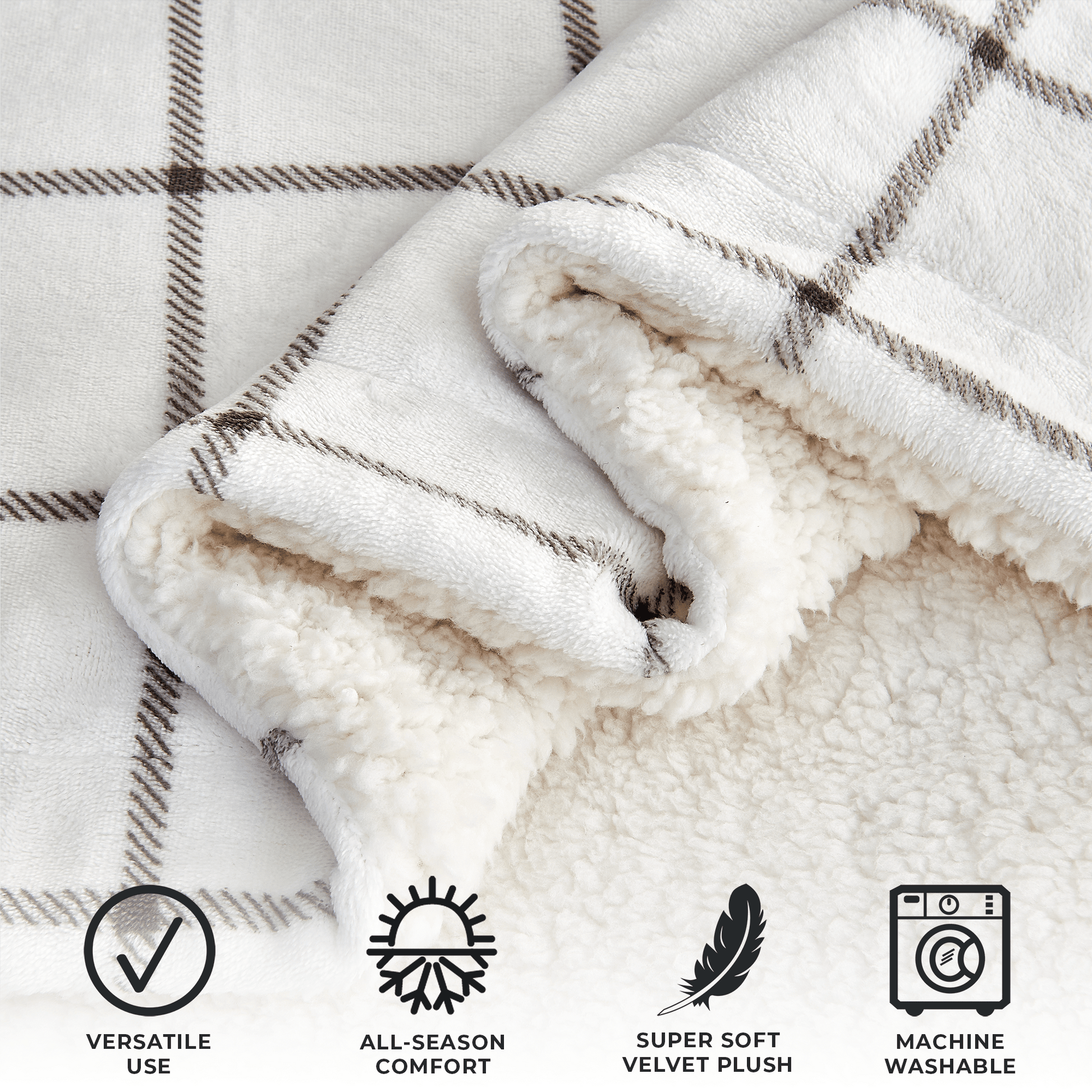 Velvet Plush Sherpa Luxury Bed Blanket - Kinsley Collection from PriceLows™