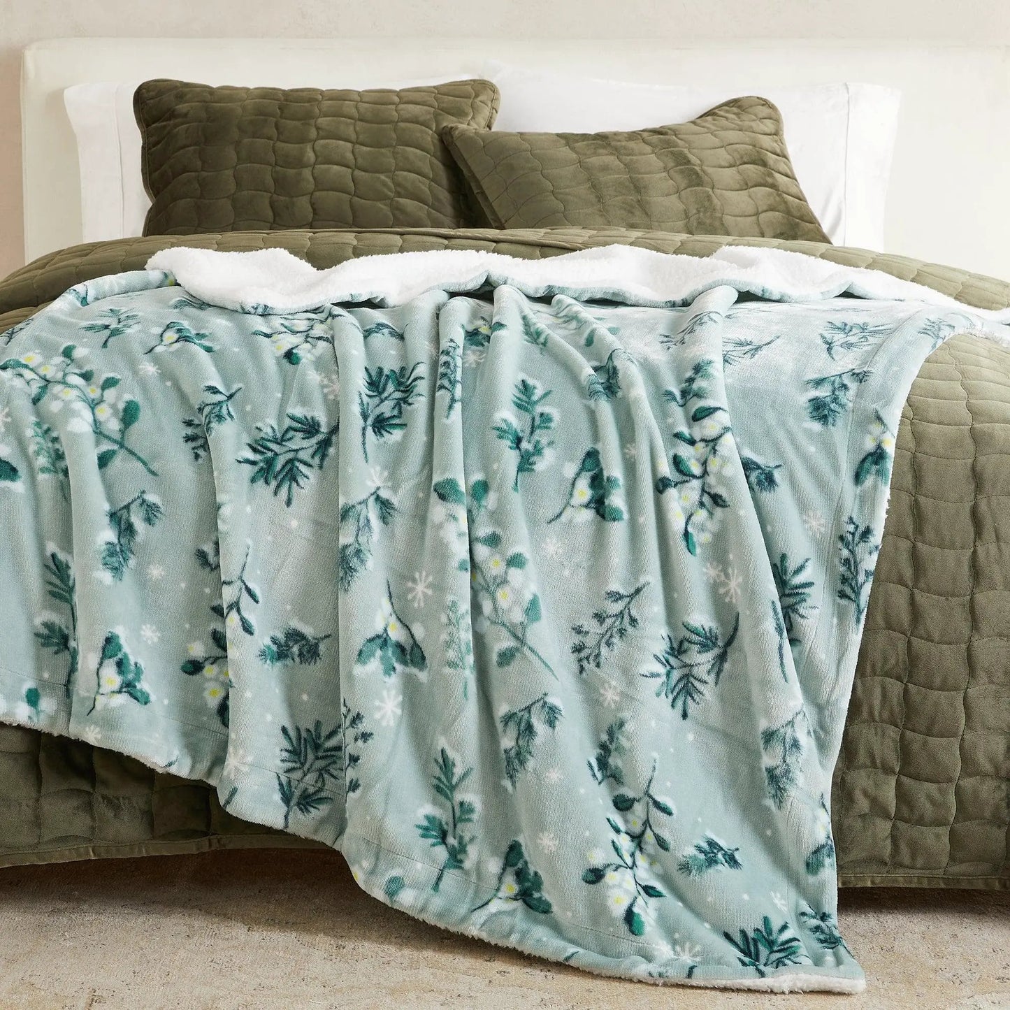 Velvet Plush Sherpa Luxury Bed Blanket - Kinsley Collection from PriceLows™