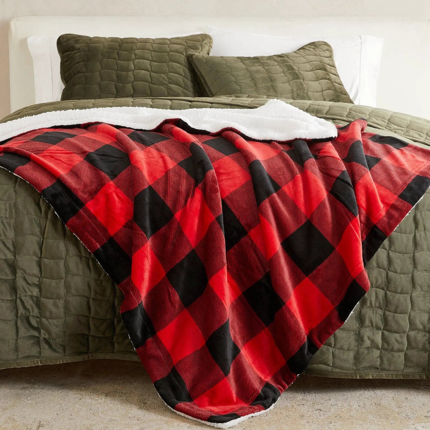 Velvet Plush Sherpa Luxury Bed Blanket - Kinsley Collection from PriceLows™
