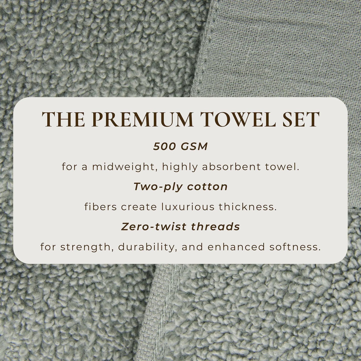 Cotton Linen-Like Border 6-Piece Towel Set - Priya Collection from PriceLows™