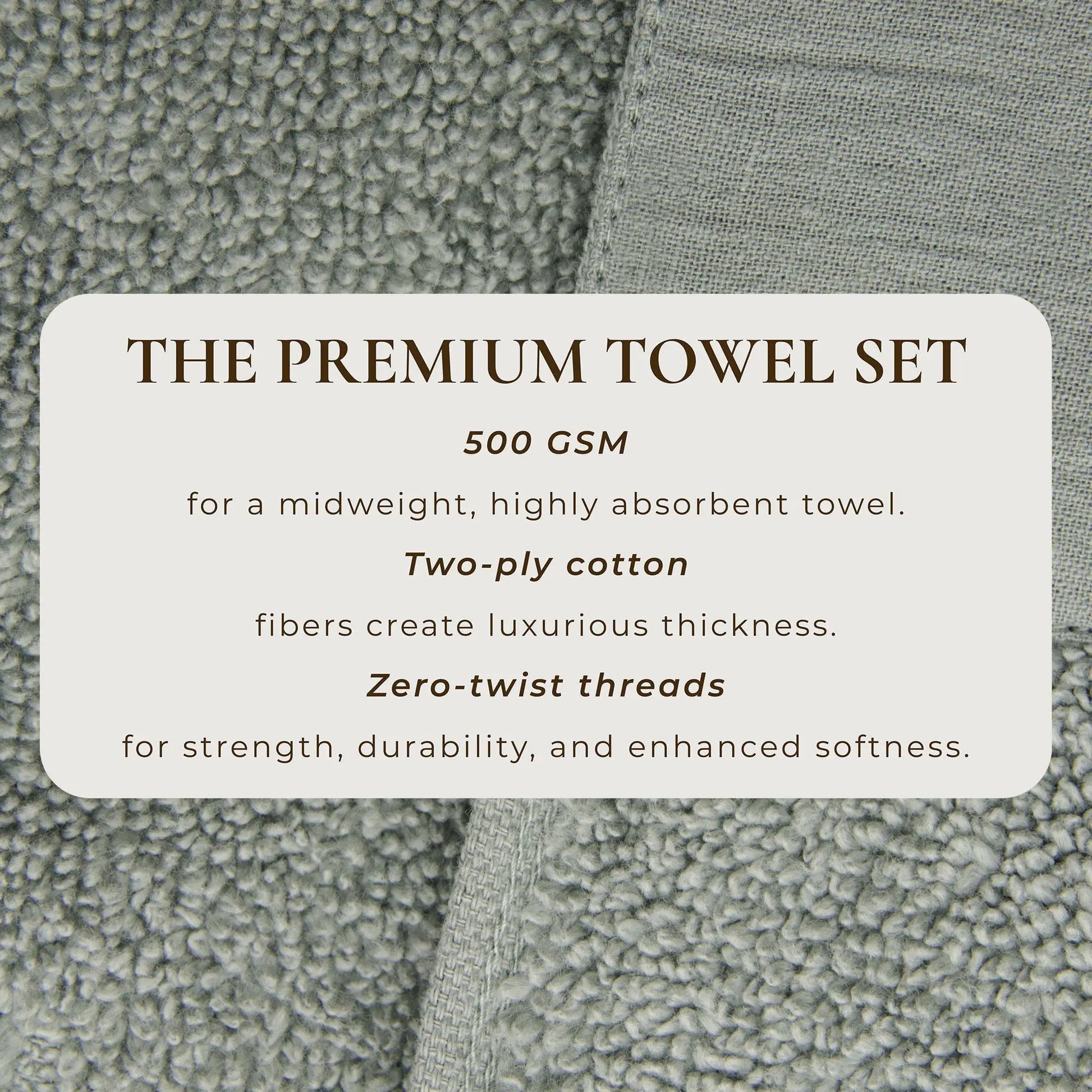 Cotton Linen-Like Border 6-Piece Towel Set - Priya Collection from PriceLows™