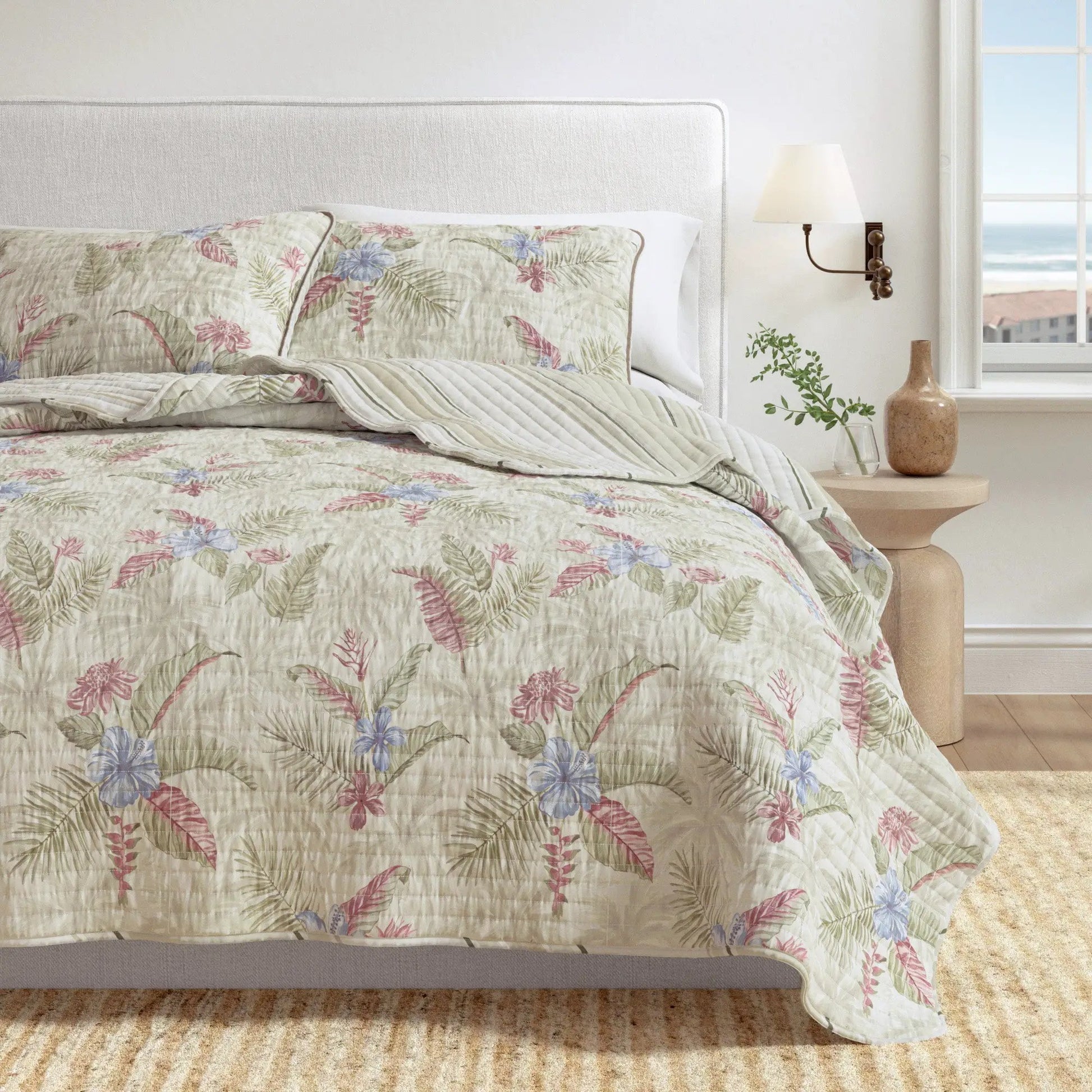 Floral Printed Cotton Quilt Set - Mendocino Collection from PriceLows™