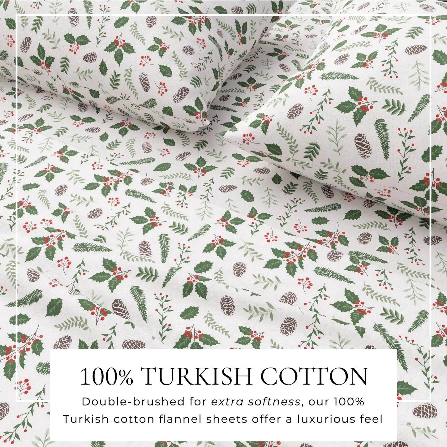 Turkish Cotton Christmas Flannel Sheet Set - Whittaker Collection from PriceLows™