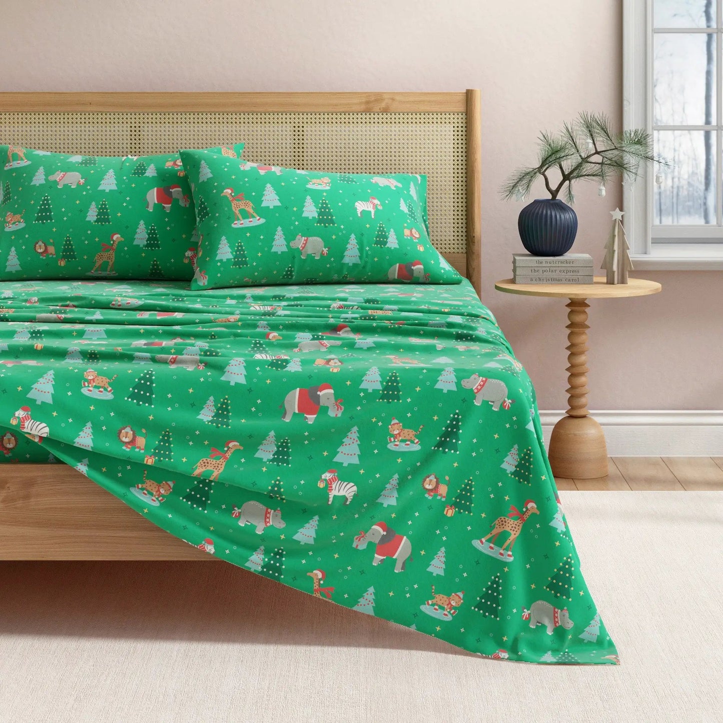 Turkish Cotton Christmas Flannel Sheet - Whittaker Collection from PriceLows™