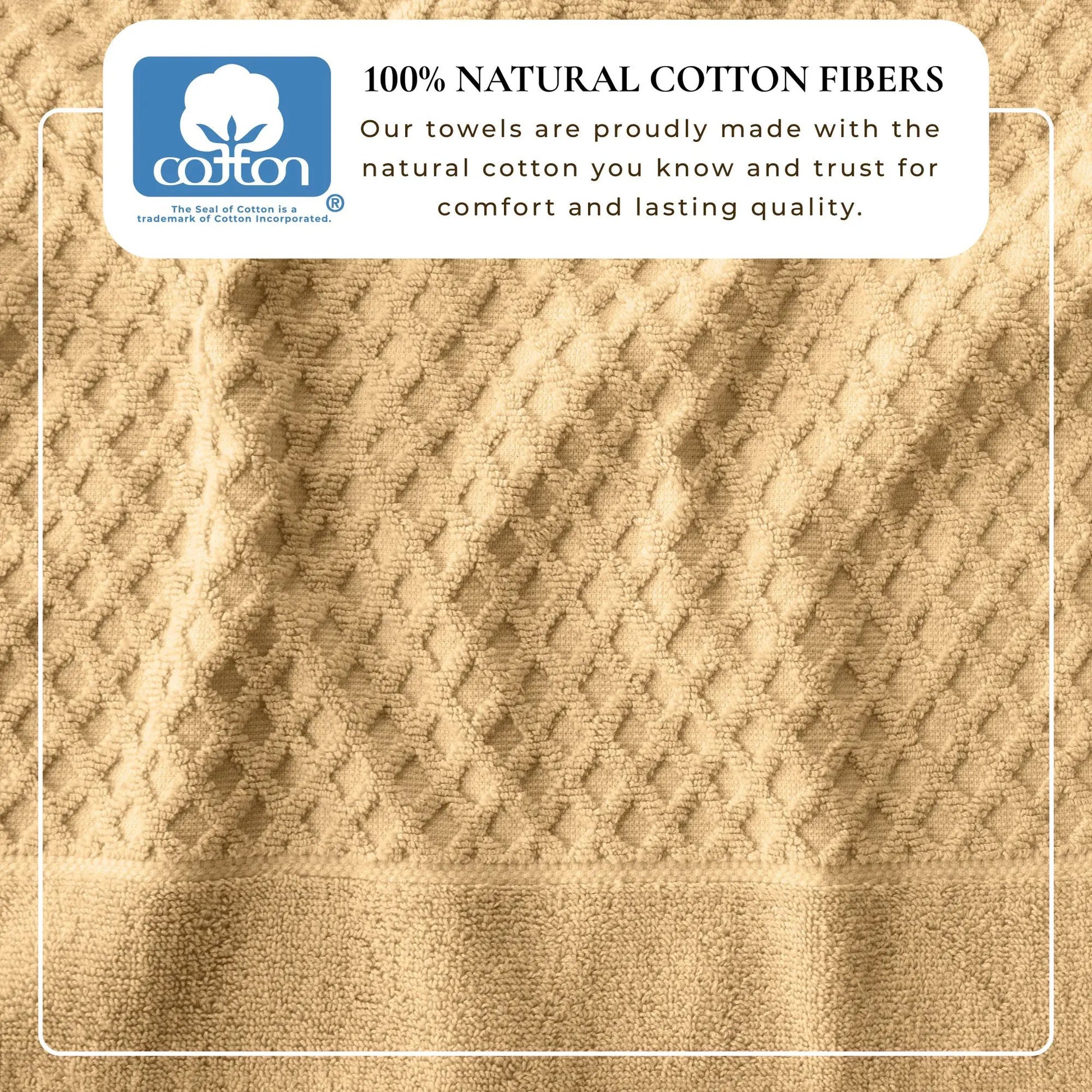 Cotton Diamond Waffle Weave Bath Towel Set - Grayson Collection from PriceLows™