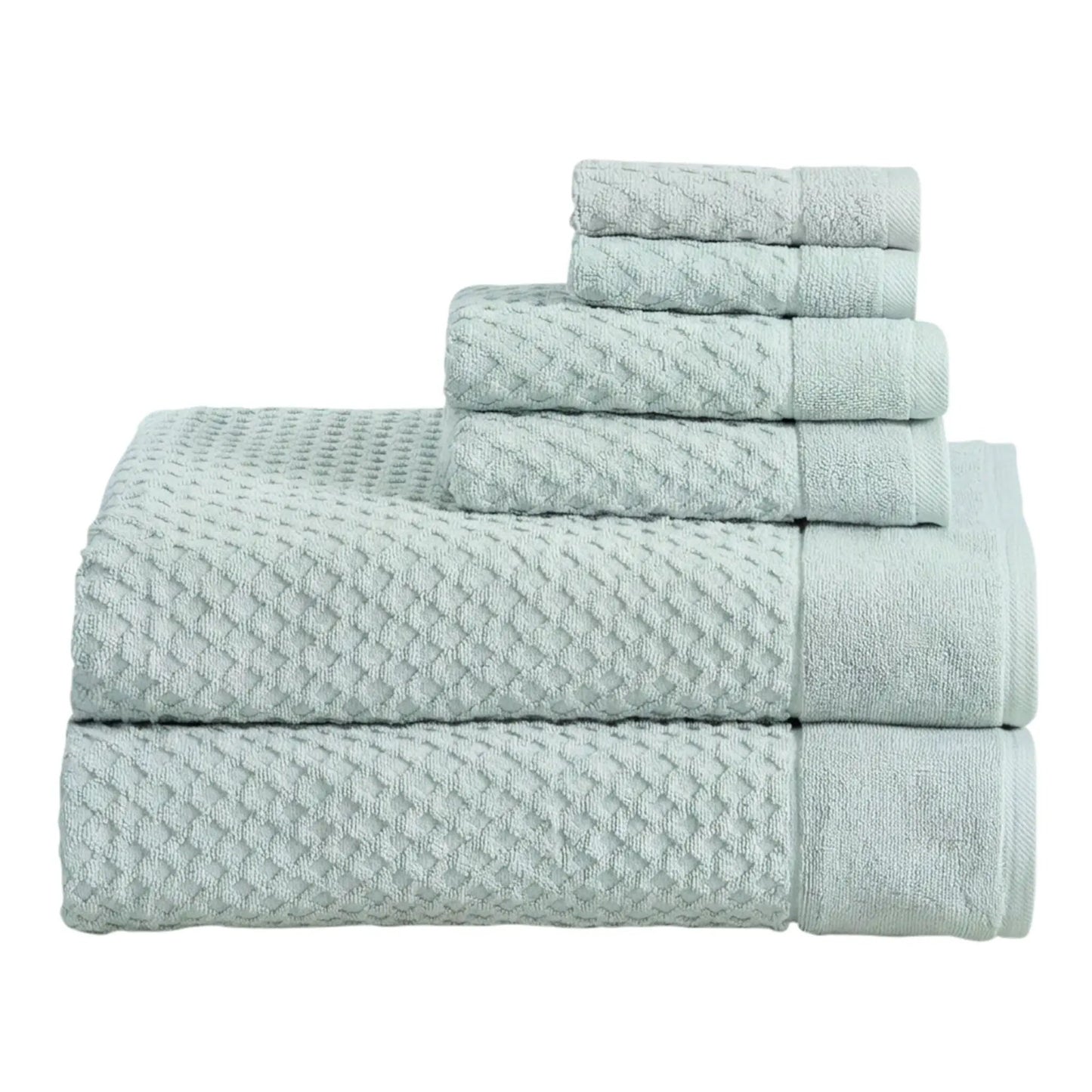 Cotton Diamond Waffle Weave Bath Towel Set - Grayson Collection from PriceLows™
