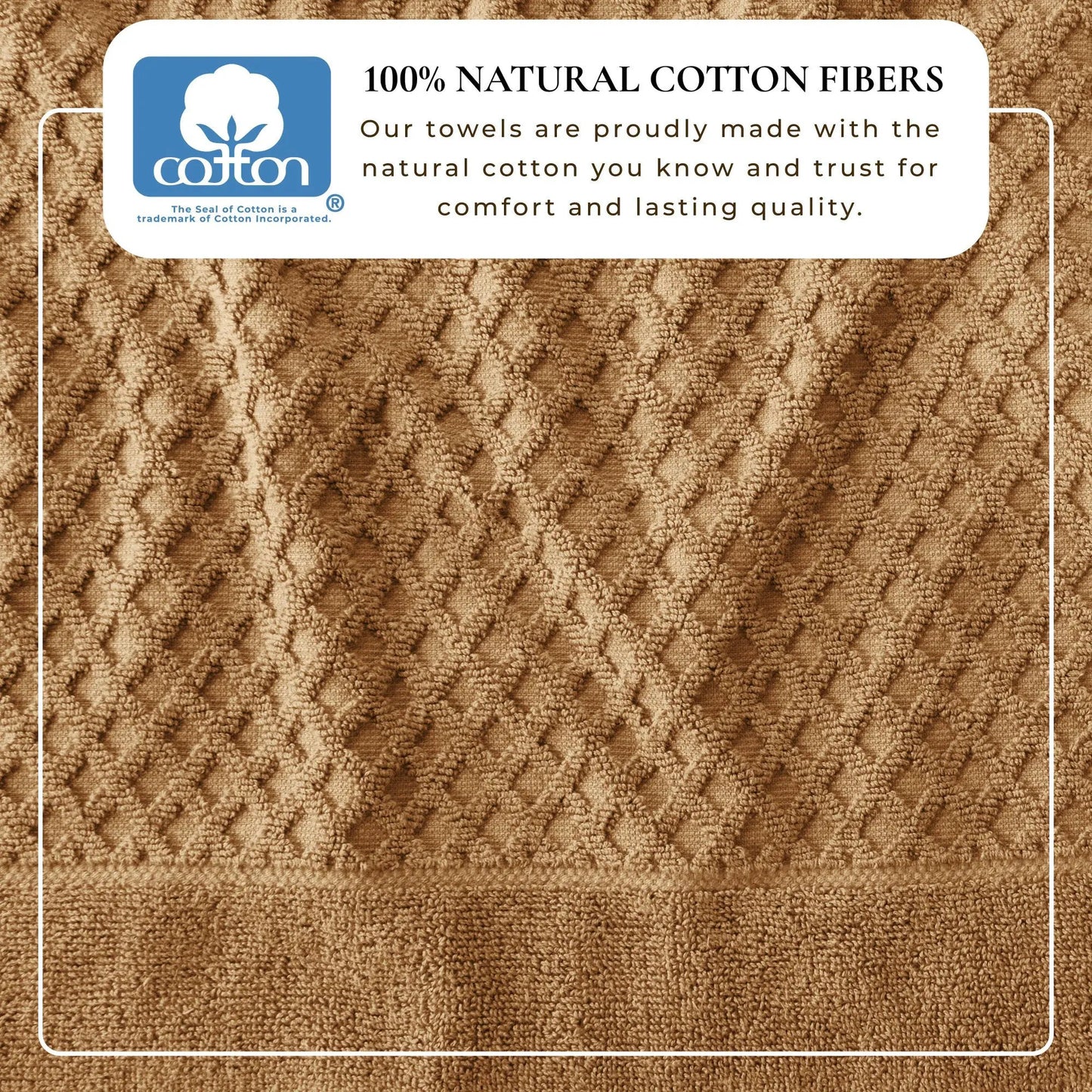 Cotton Diamond Waffle Weave Bath Towel Set - Grayson Collection from PriceLows™