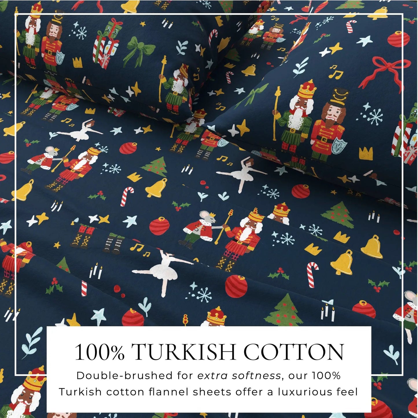 Turkish Cotton Christmas Flannel Sheet - Whittaker Collection from PriceLows™