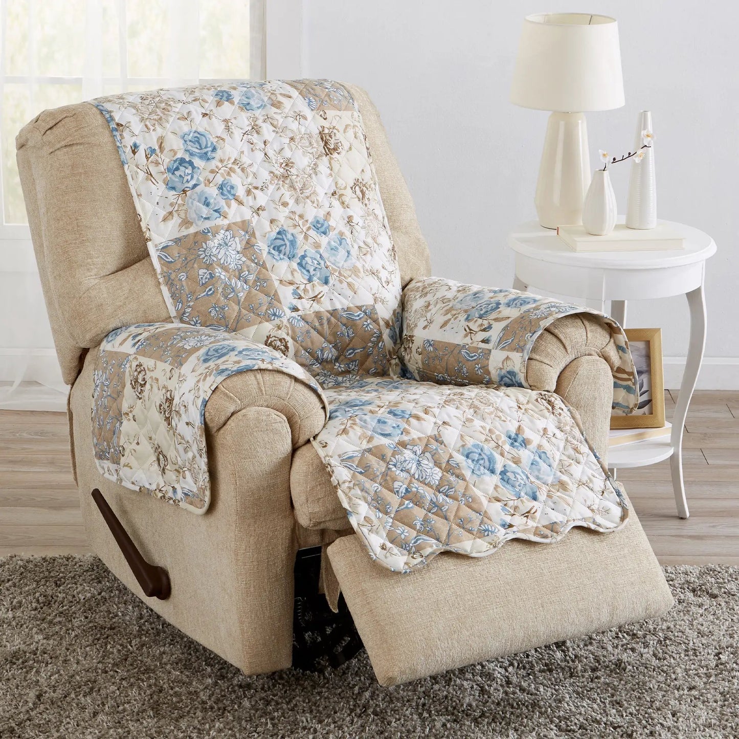 Reversible Floral Patchwork Furniture Protector - Maribel Collection from PriceLows™