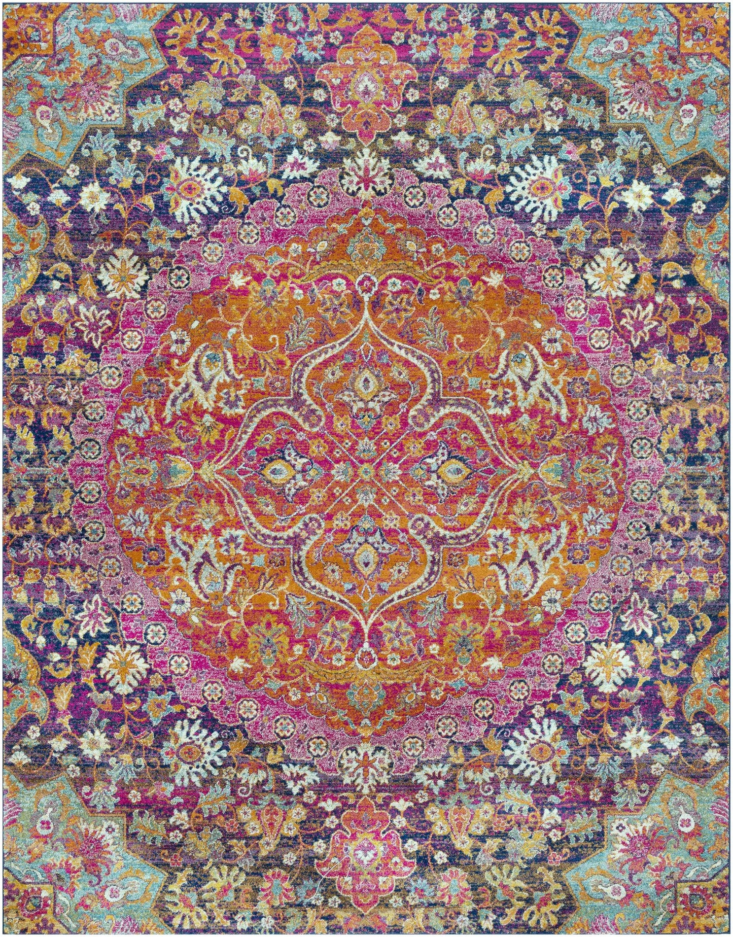 Burnt Orange Ojus Area Rug from PriceLows™
