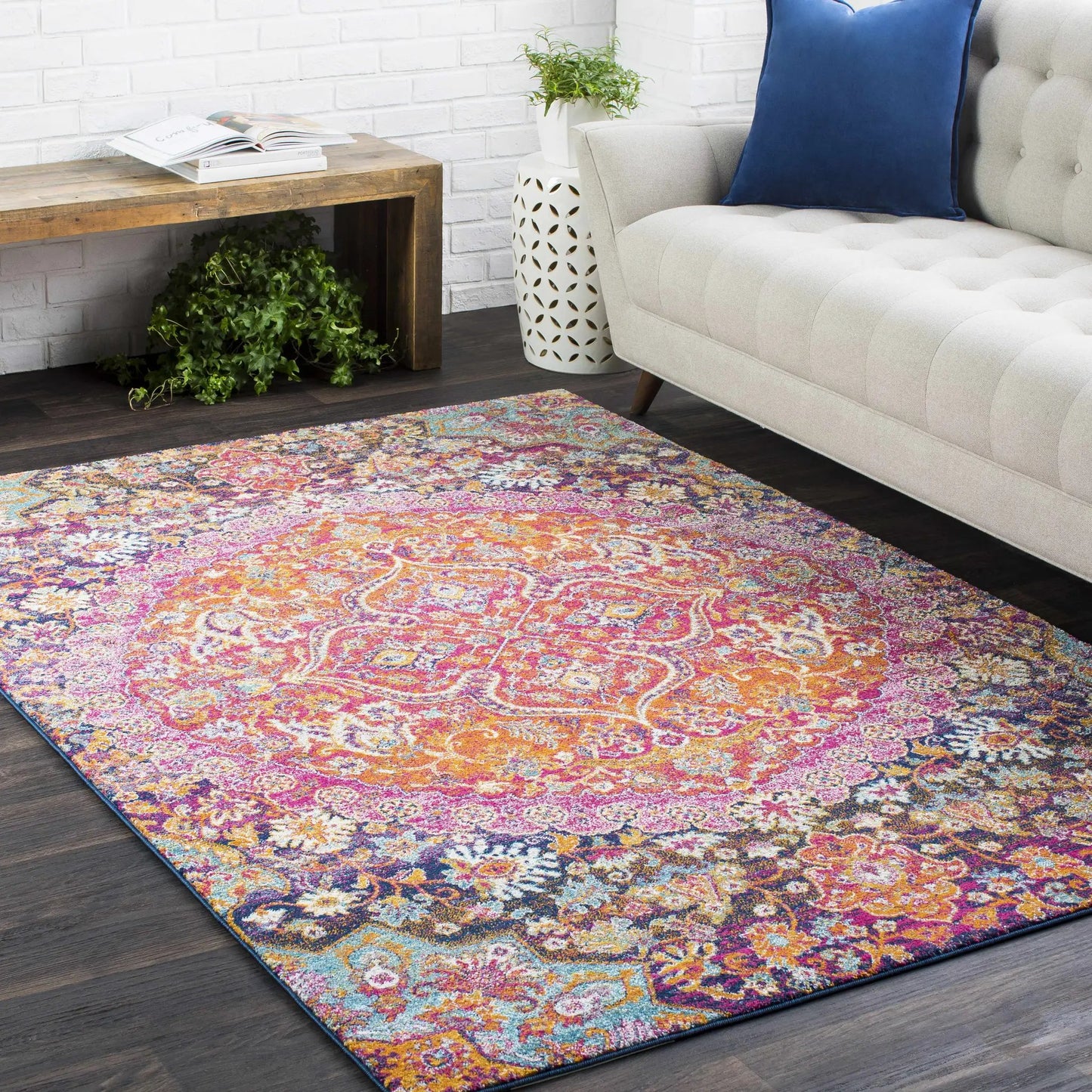 Burnt Orange Ojus Area Rug from PriceLows™