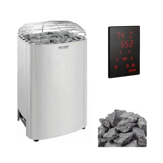 Harvia Club Deluxe Stainless Steel Electric Sauna Heater With Digital Control | 132 lb | 15 kW | Outdoor Living