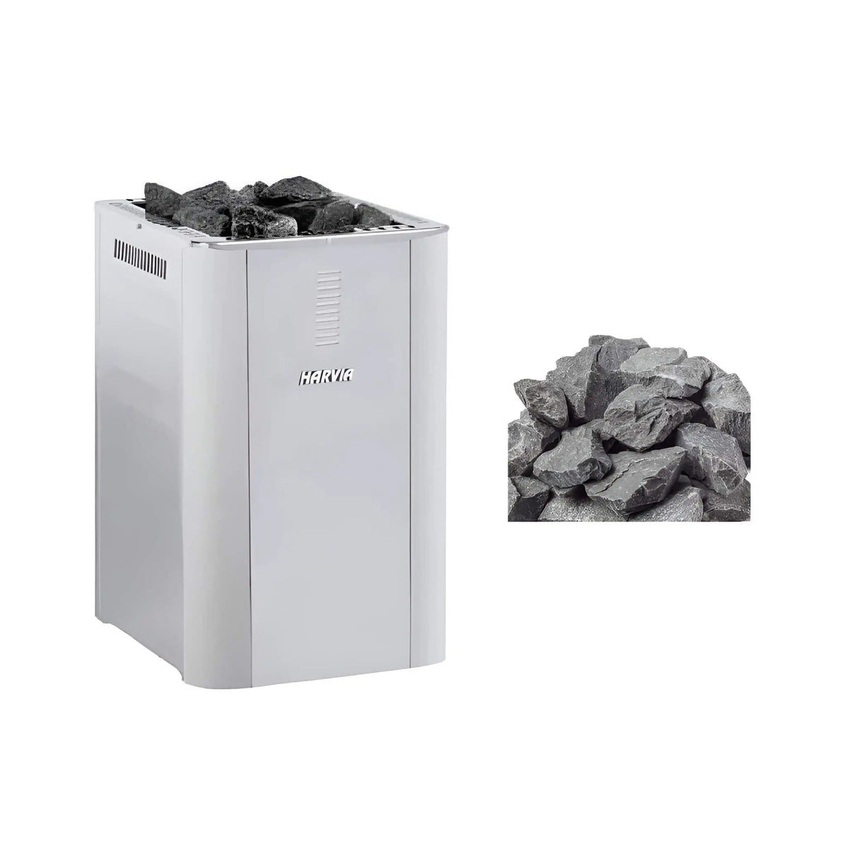 Harvia Duo Series Stainless Steel Wood Sauna Stove With Sauna Stones | Glass | Sauna Heater | Outdoor Living
