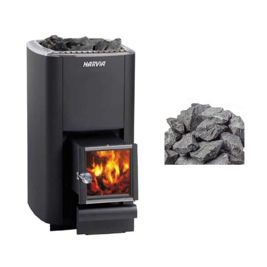 Harvia M3 SL 16.5KW Wood Sauna Stove With Sauna Stones | 16.5 kW | Glass | Sauna Heater