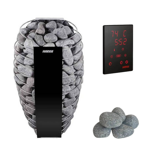 Harvia Spirit UL Certified Electric Sauna Heater With Digital Xenio Control Panel | Outdoor Living Use | Everyday Use | Outdoor Living