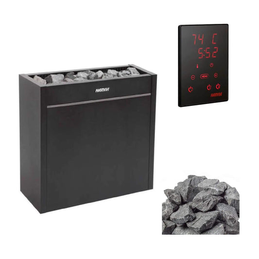 Harvia Virta Pro HL Series Heavy Duty Electric Sauna Heater With Xenio CX45 Control | Stainless Steel | Outdoor Living Use | Outdoor Living