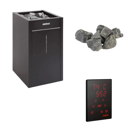 Harvia Virta UL Certified Electric Sauna Heater With Digital Xenio Control Panel And | Stainless Steel | Outdoor Living Use | Outdoor Living