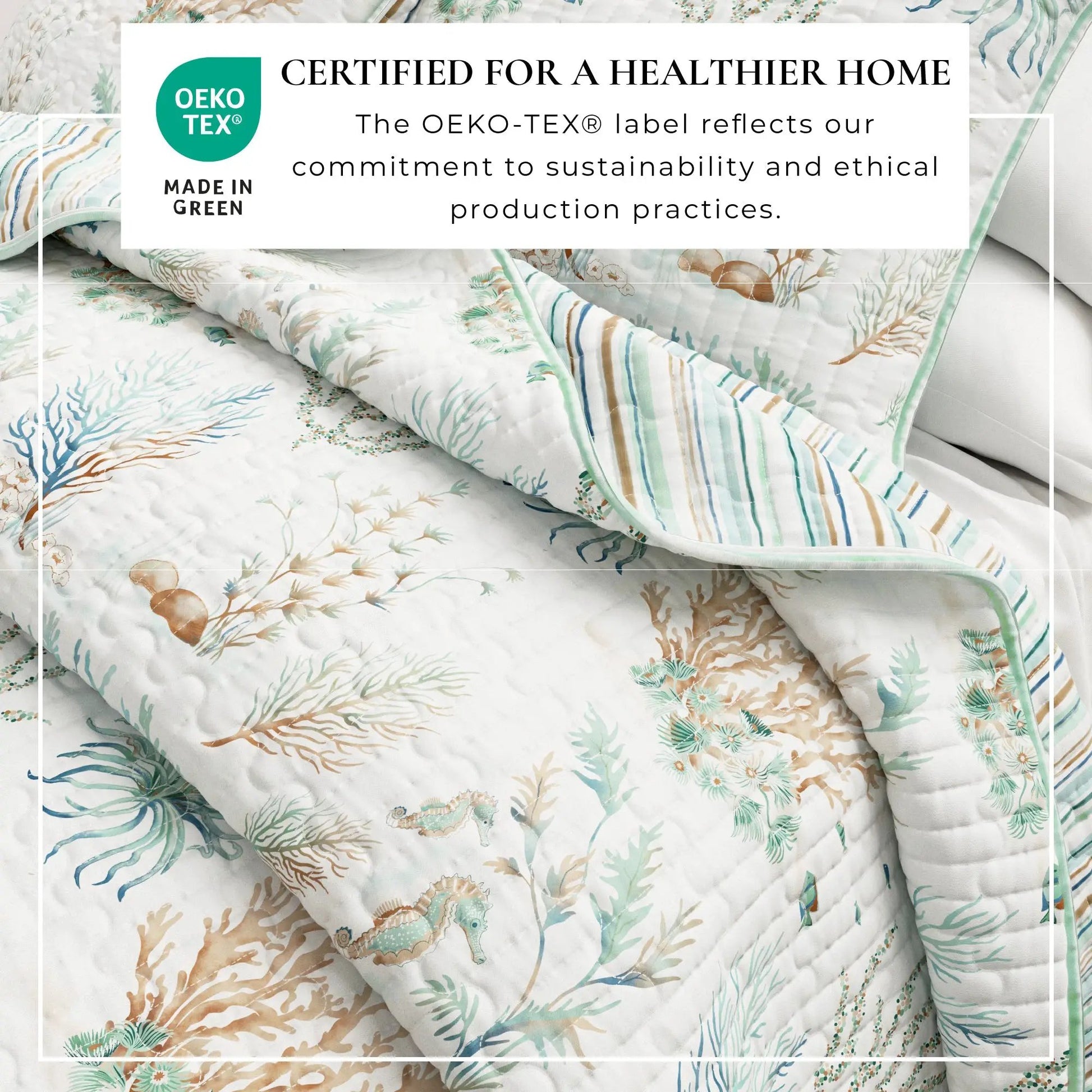 Coastal Printed Cotton Quilt Set - Santa Barbara Collection from PriceLows™