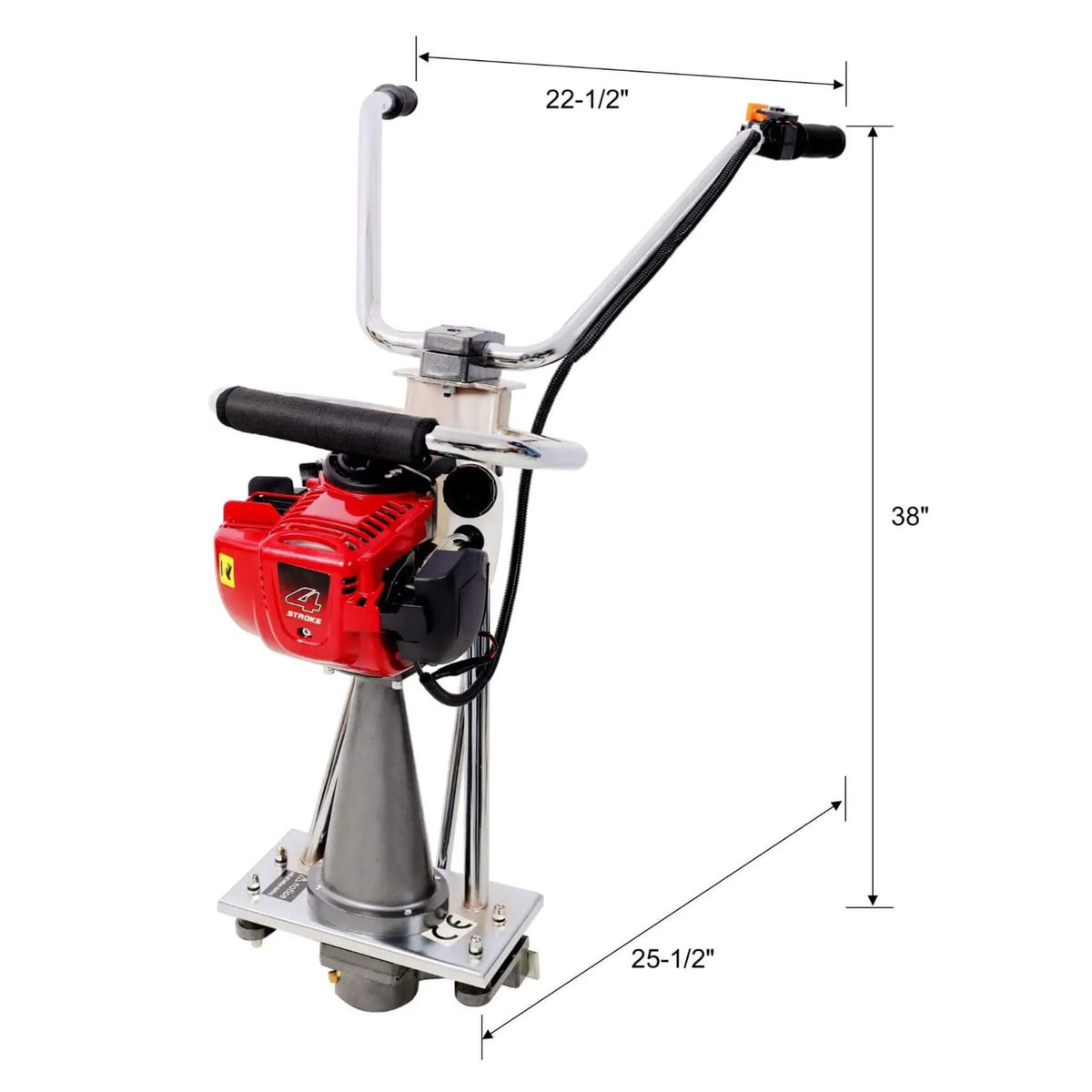 Gas-Powered Concrete Screed | 1.5HP 38CC 4-Stroke Engine | Heavy-Duty Vibrator | Concrete Finishing Tool