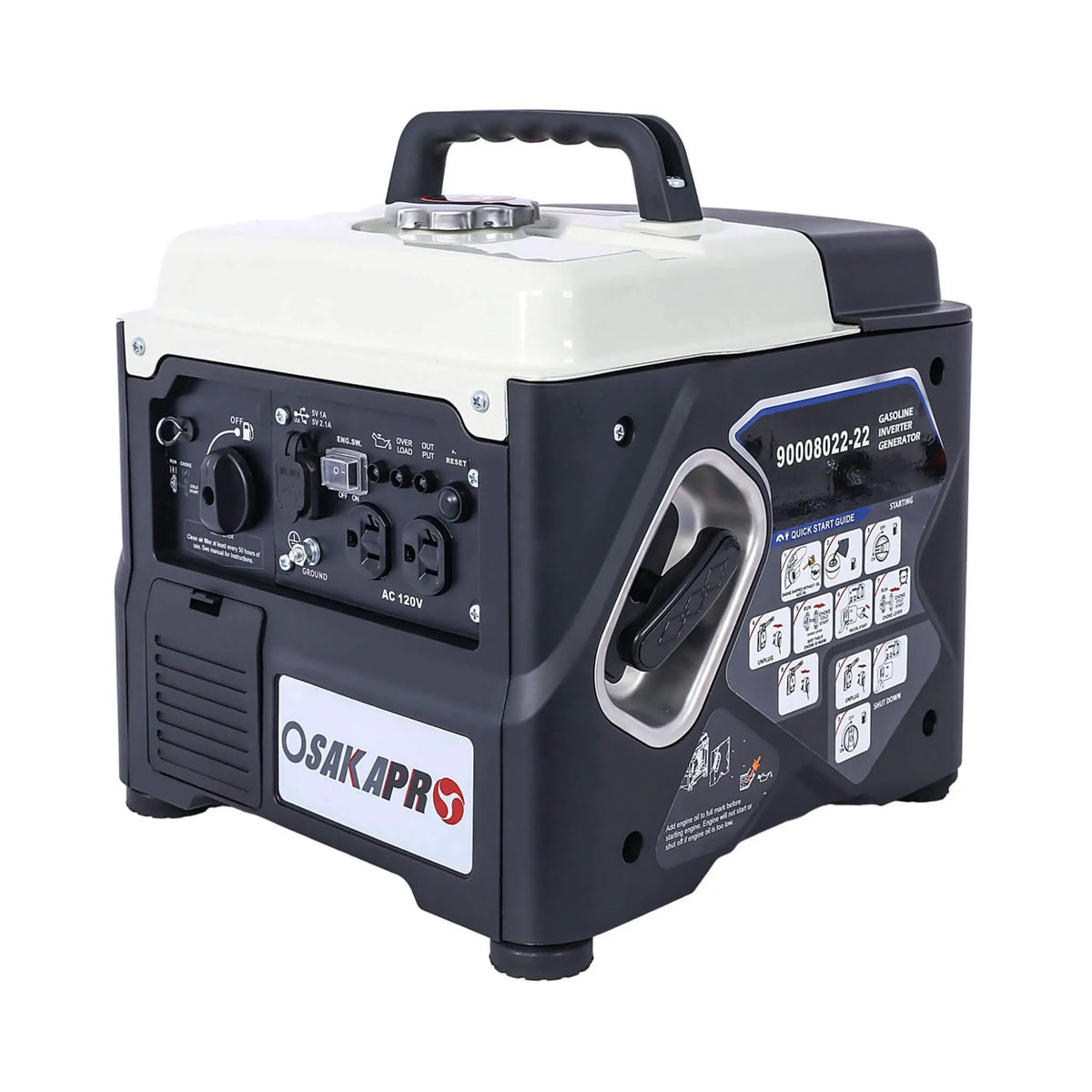 Portable Inverter Generator | 1200W Ultra-Quiet | Gas Engine | 27 Lb Lightweight Design
