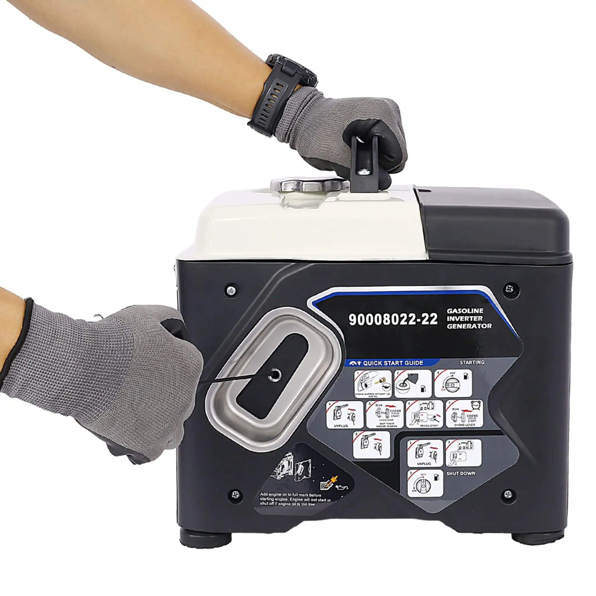 Portable Inverter Generator | 1200W Ultra-Quiet | Gas Engine | 27 Lb Lightweight Design