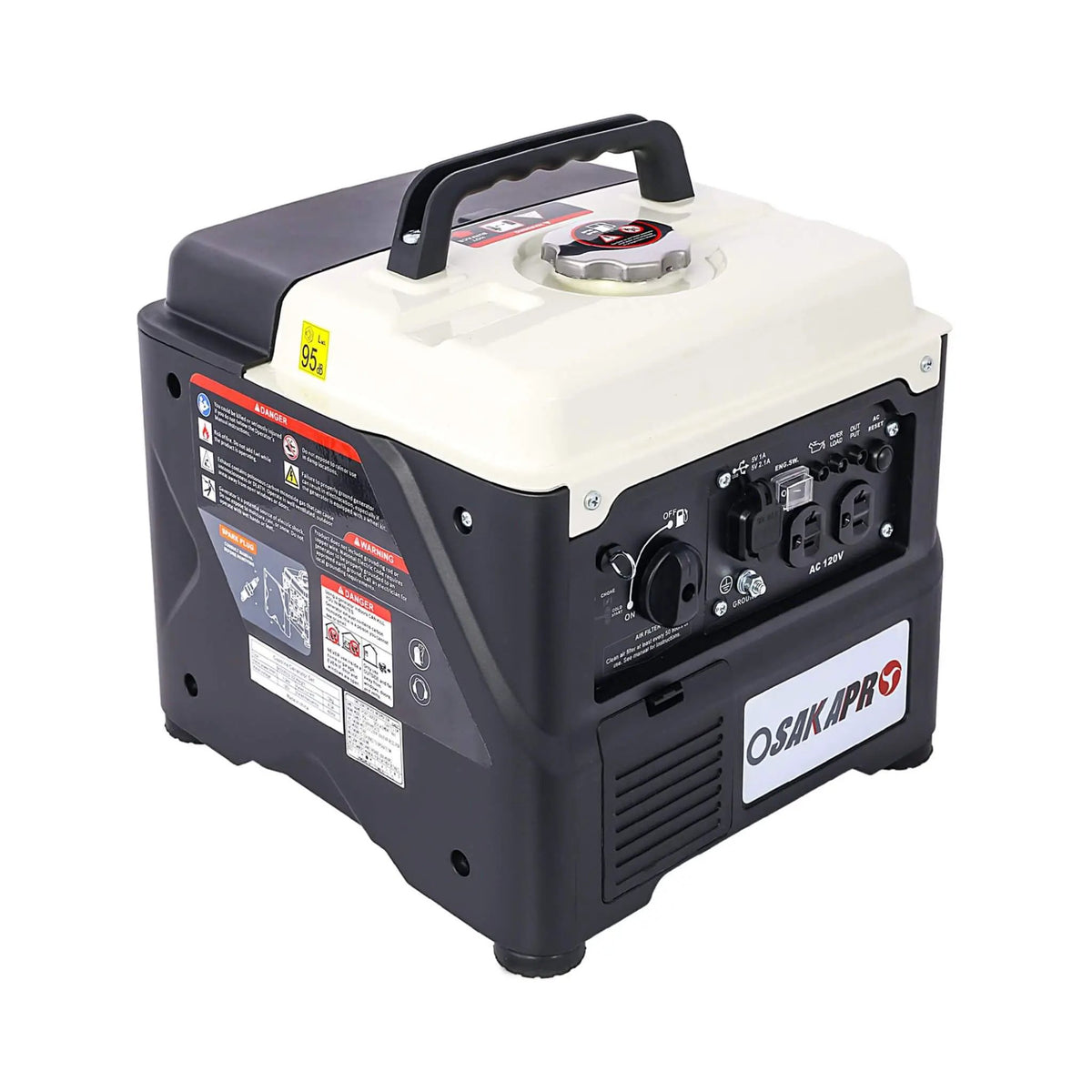 Portable Inverter Generator | 1200W Ultra-Quiet | Gas Engine | 27 Lb Lightweight Design