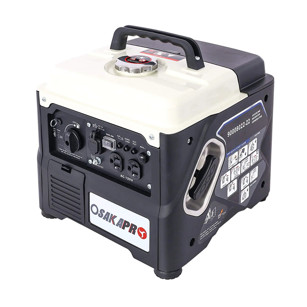 Portable Inverter Generator | 1200W Ultra-Quiet | Gas Engine | 27 Lb Lightweight Design