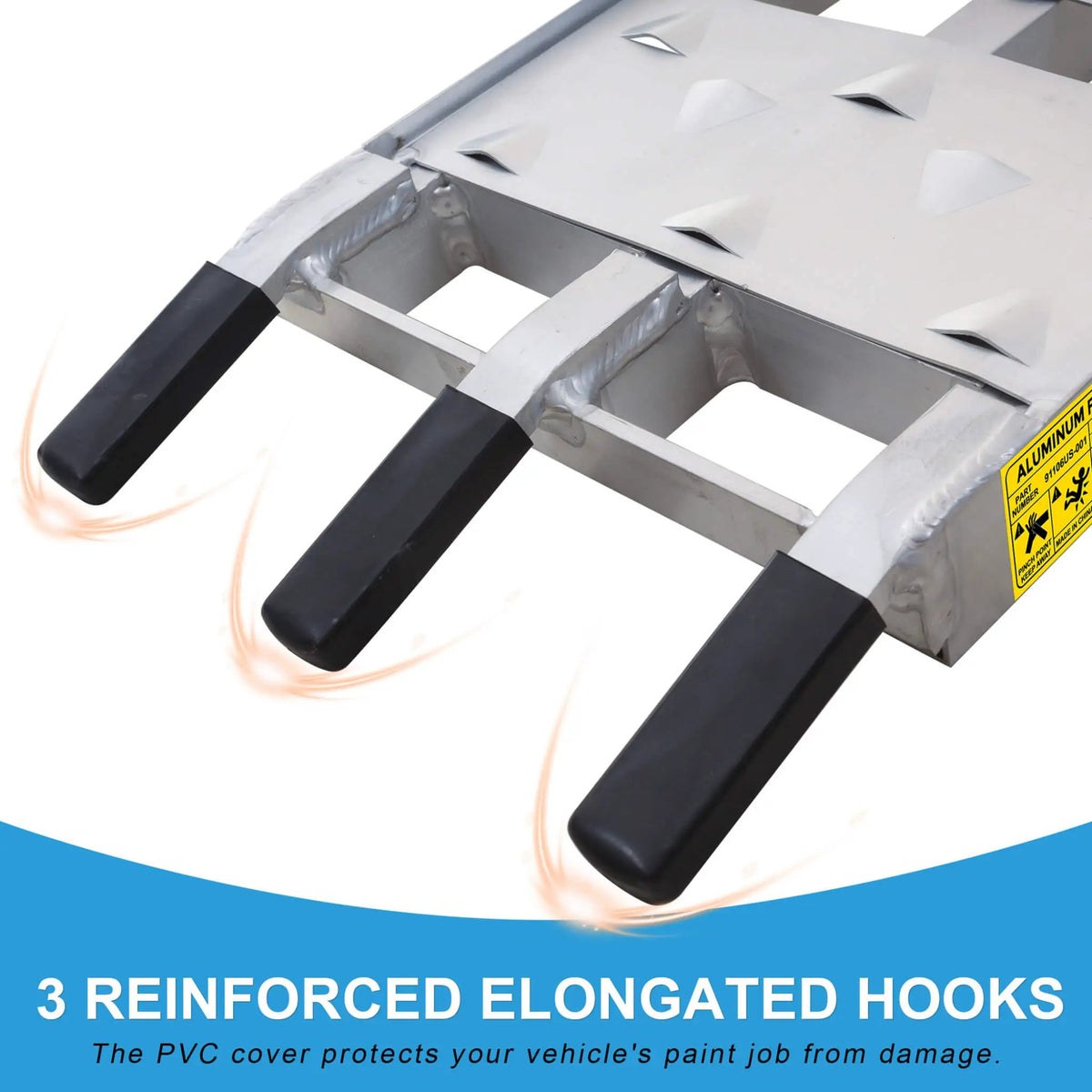 Folding Aluminum Loading Ramps | 7.5FT Length | 1500 Lb Capacity Per Pair | Non-Slip Textured Surface