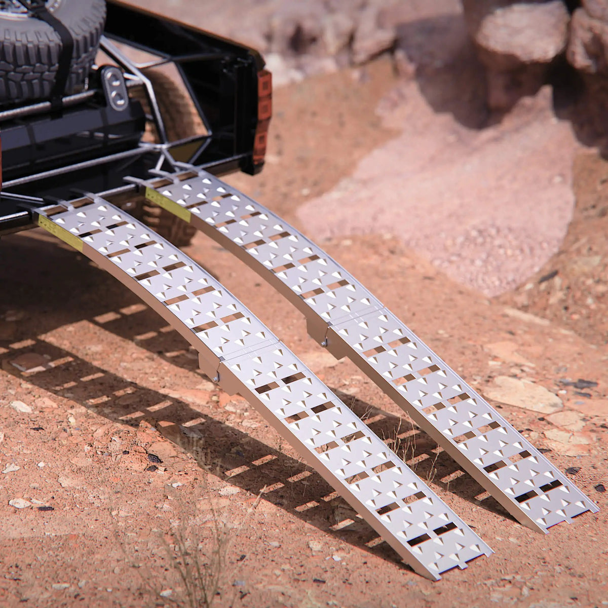 Folding Aluminum Loading Ramps | 7.5FT Length | 1500 Lb Capacity Per Pair | Non-Slip Textured Surface