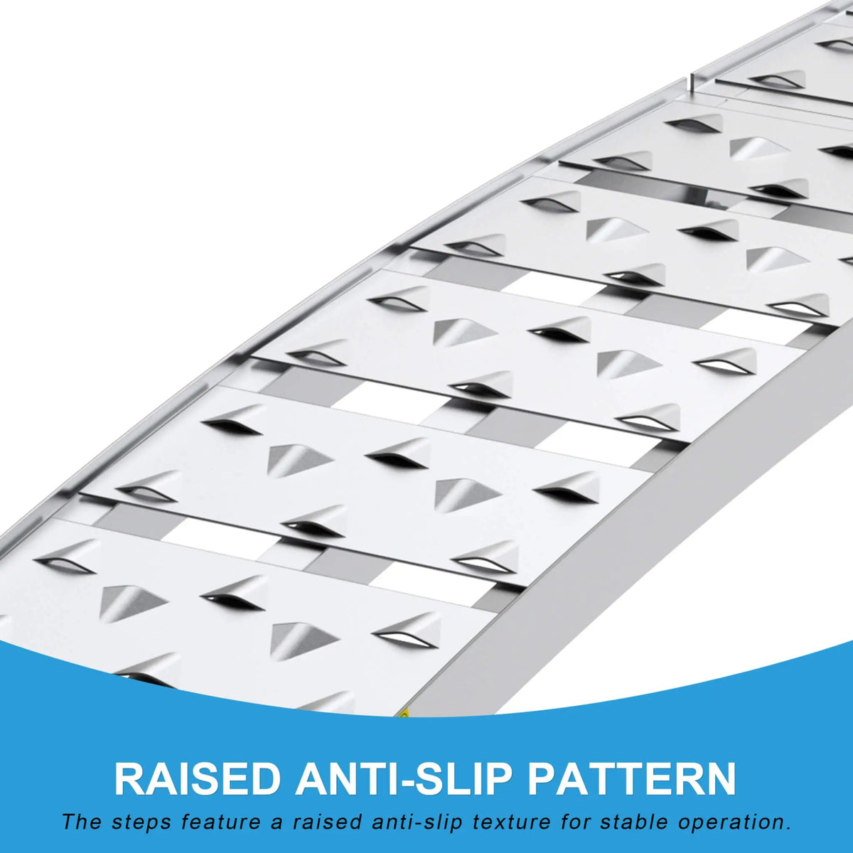 Folding Aluminum Loading Ramps | 7.5FT Length | 1500 Lb Capacity Per Pair | Non-Slip Textured Surface
