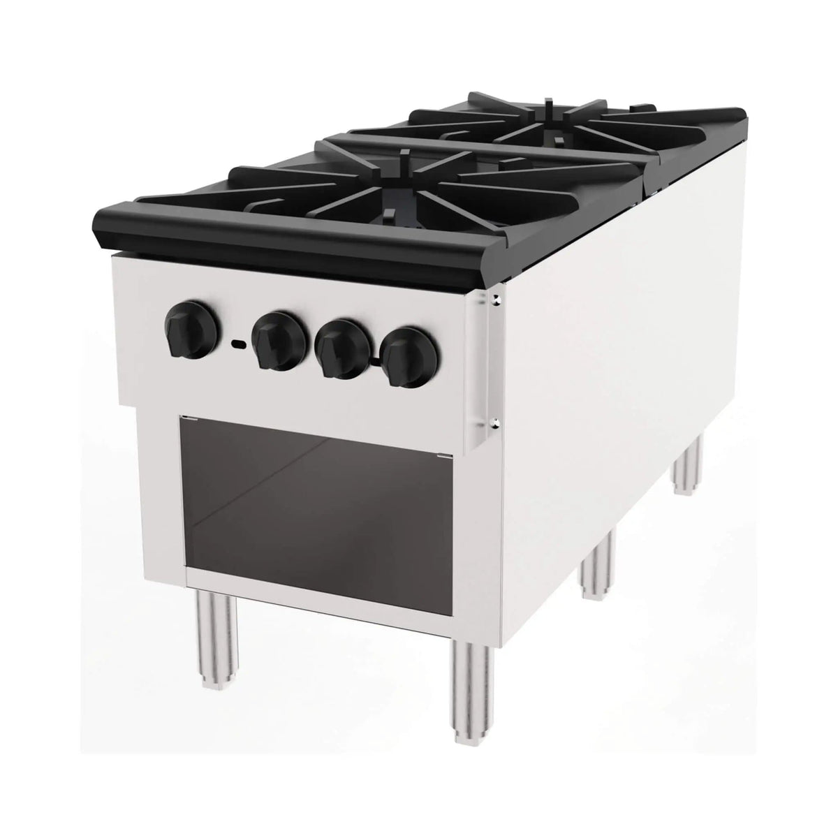 Heavy-Duty 18K BTU Commercial 2-Burner Stainless Steel Gas Stove Range | 2-Burner | Stainless Steel | Gas Range