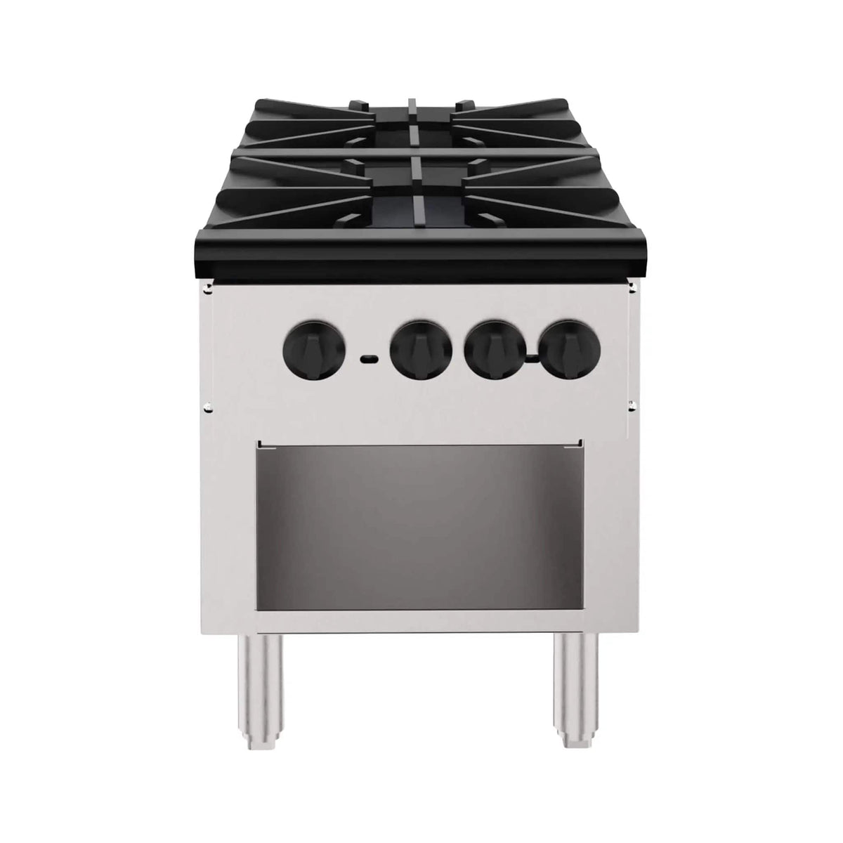 Heavy-Duty 18K BTU Commercial 2-Burner Stainless Steel Gas Stove Range | 2-Burner | Stainless Steel | Gas Range