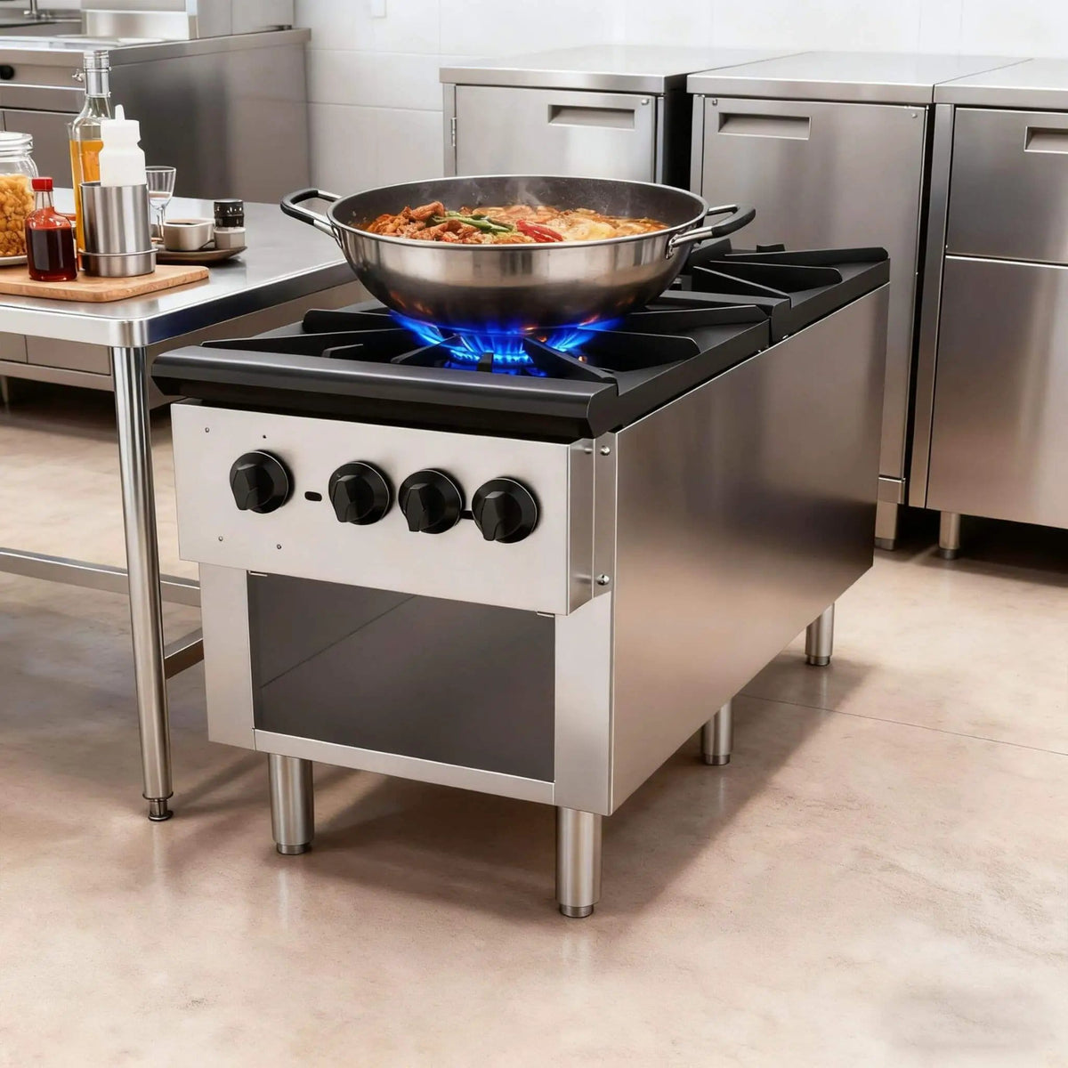 Heavy-Duty 18K BTU Commercial 2-Burner Stainless Steel Gas Stove Range | 2-Burner | Stainless Steel | Gas Range