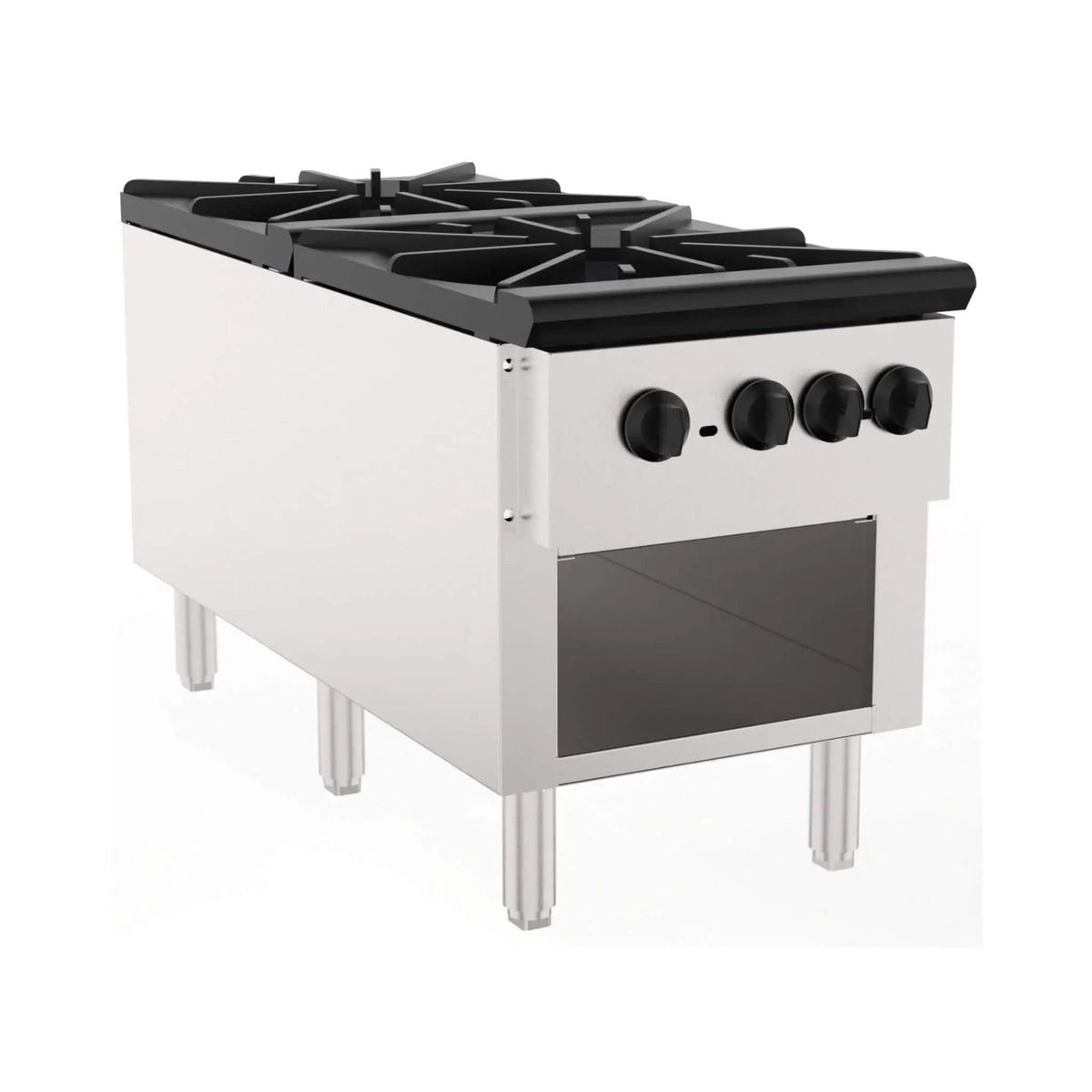 Heavy-Duty 18K BTU Commercial 2-Burner Stainless Steel Gas Stove Range | 2-Burner | Stainless Steel | Gas Range
